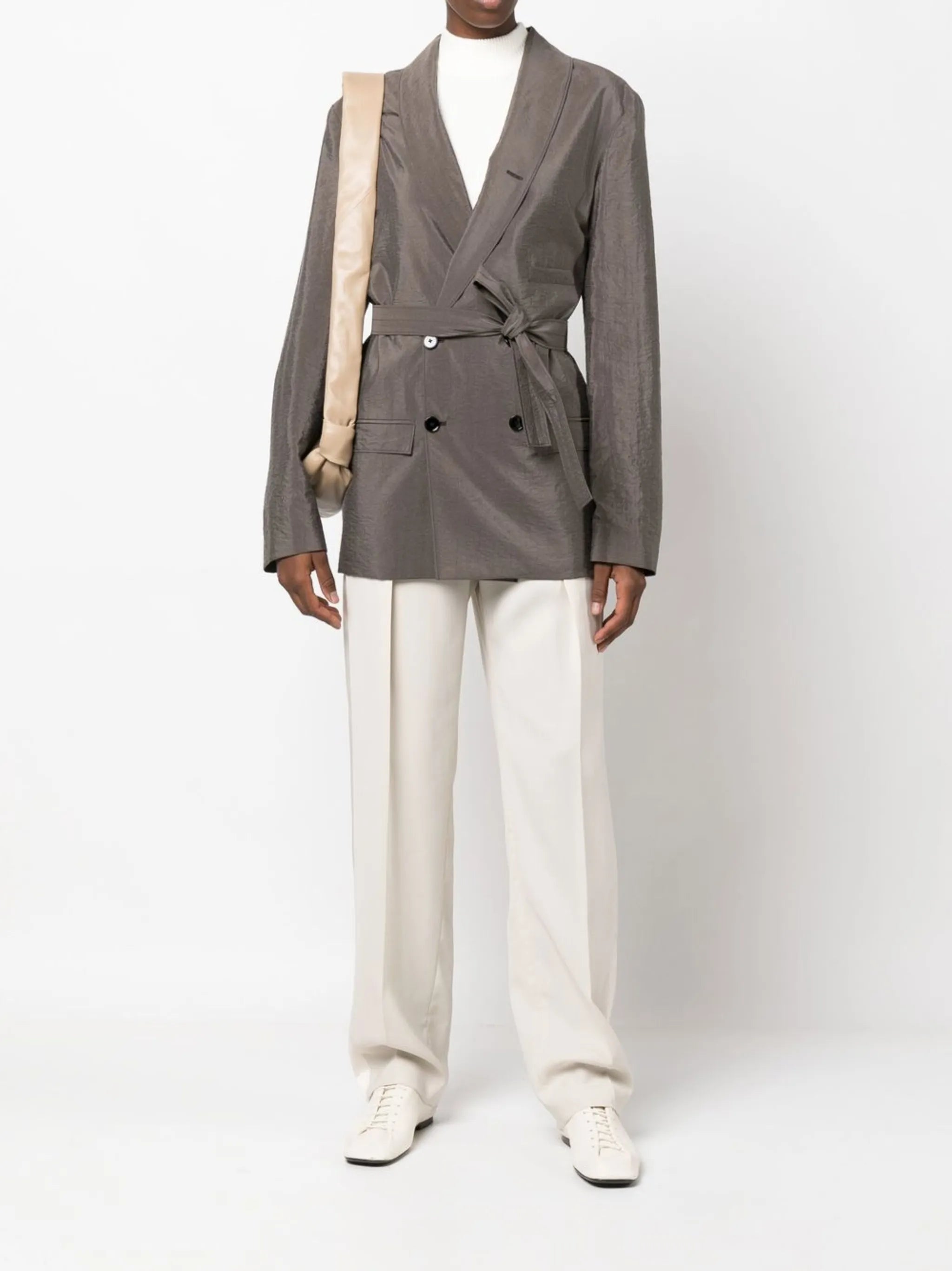 belted double-breasted jacket