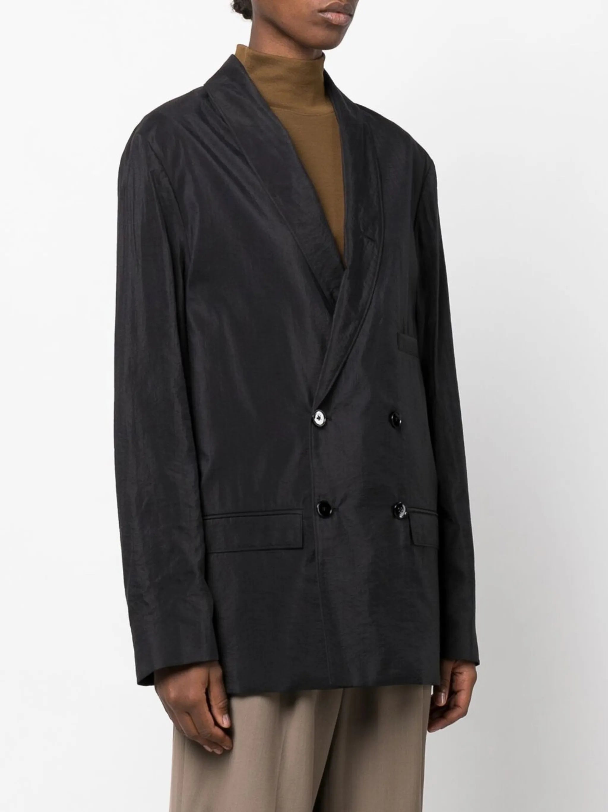 belted double-breasted jacket