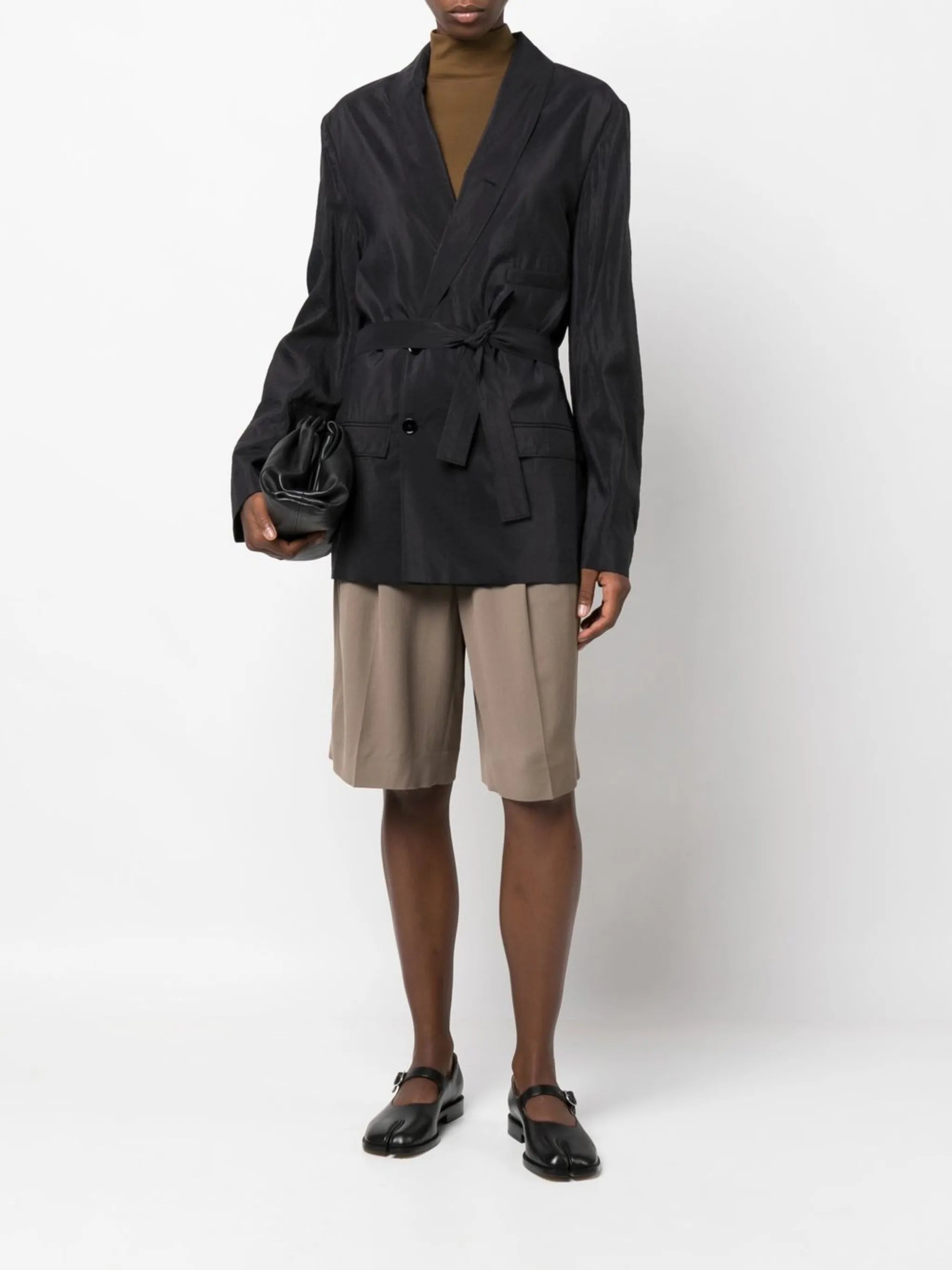 belted double-breasted jacket