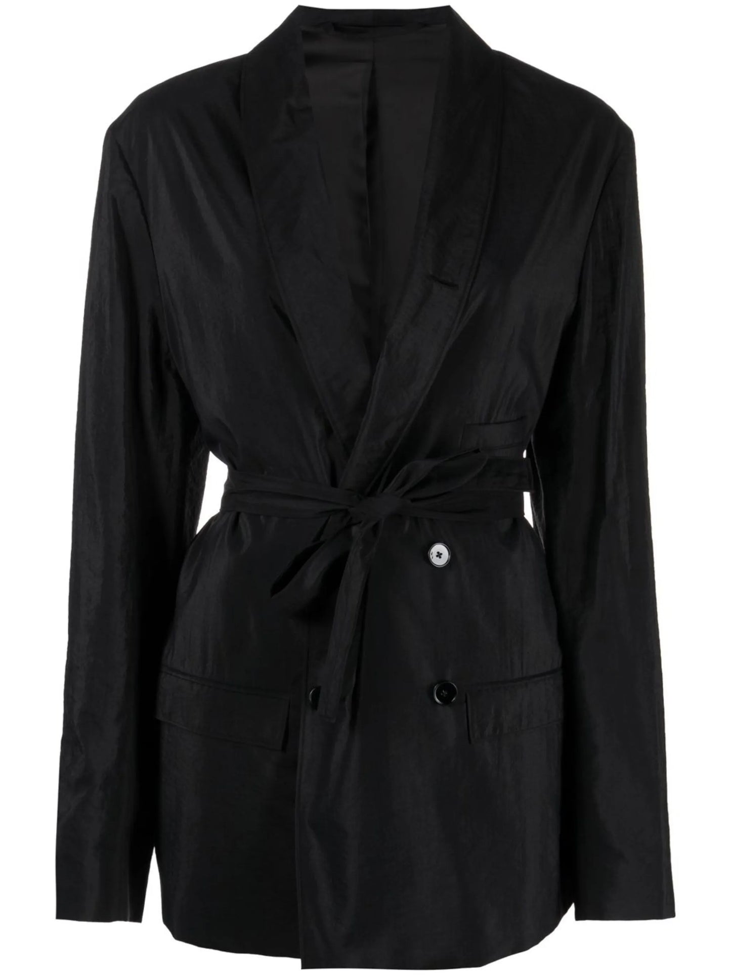 belted double-breasted jacket