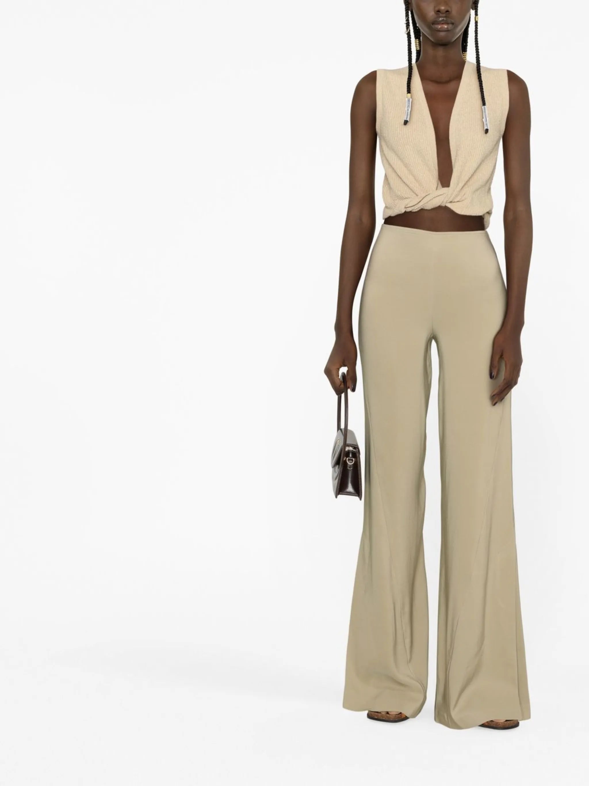 Le Pantalon Soffio flared trousers