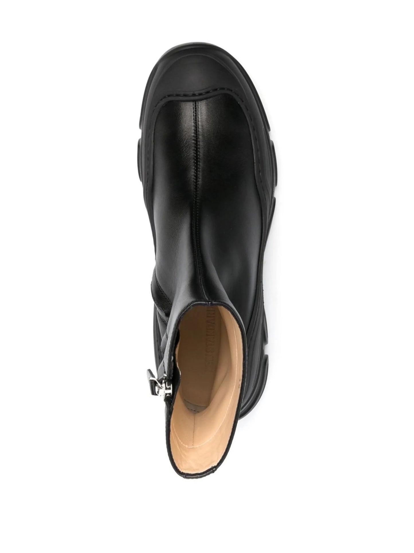 zip-up leather ankle boots