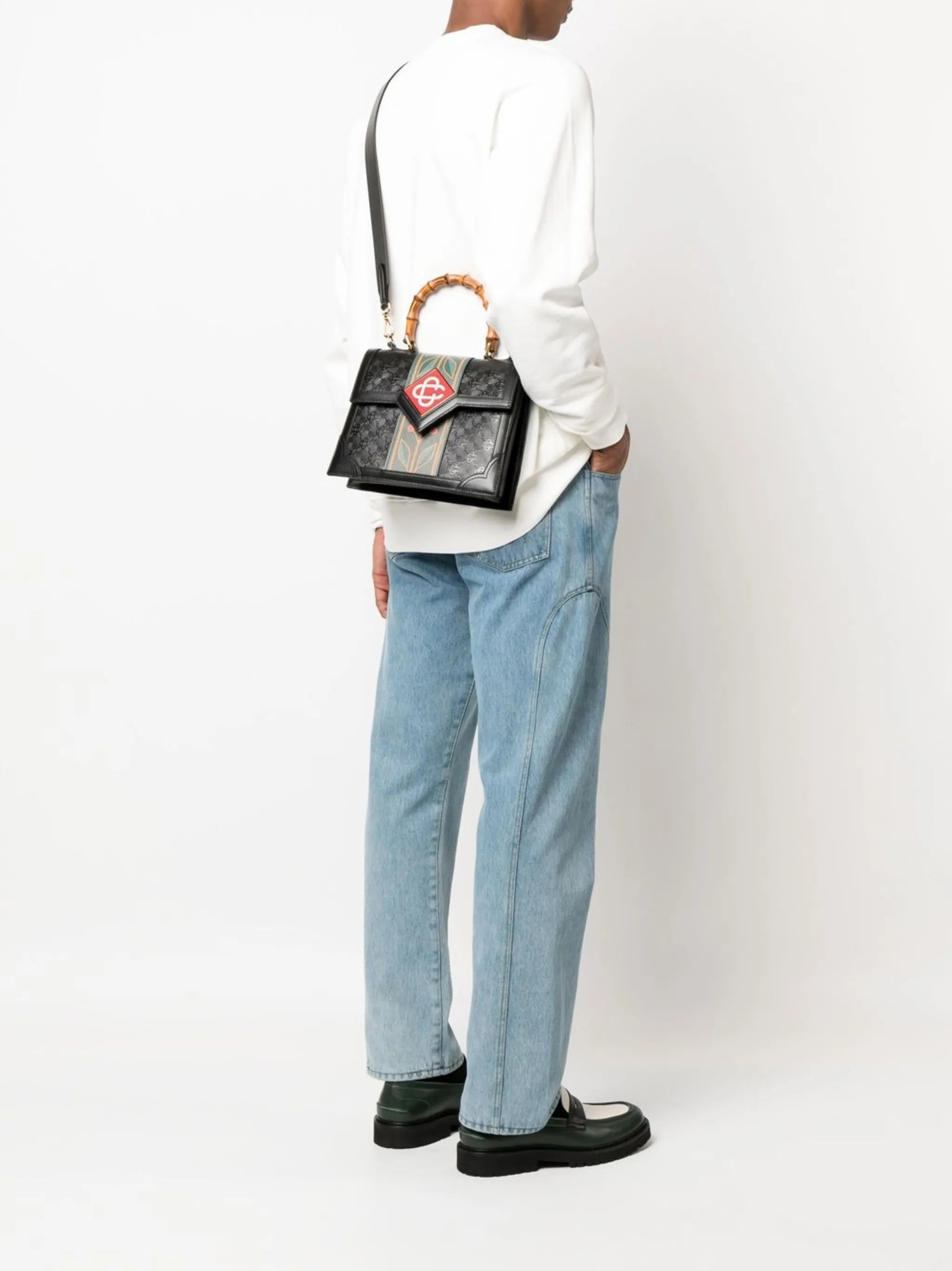 Jeanne logo-patch tote bag