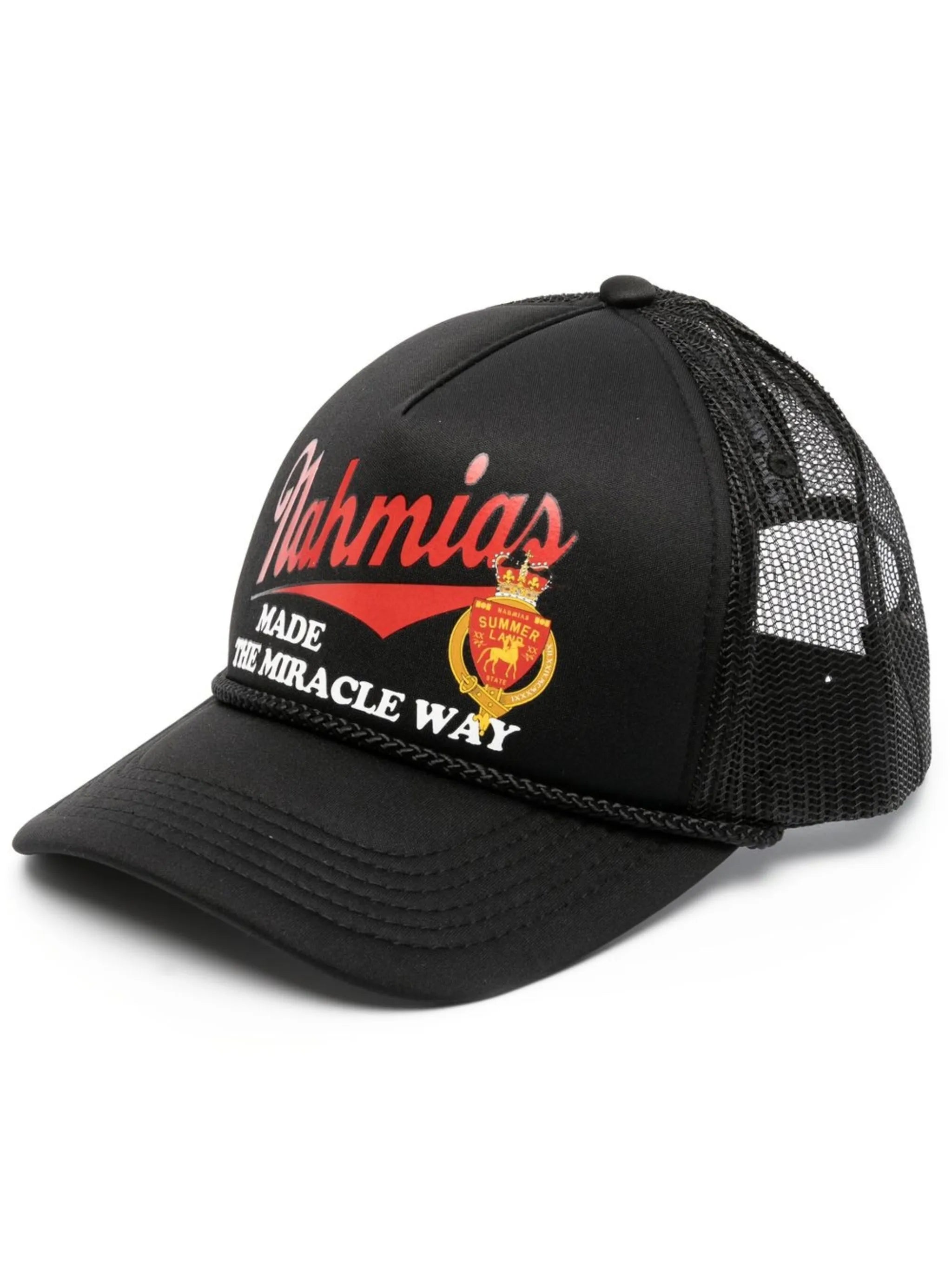 logo-print mesh-panel cap