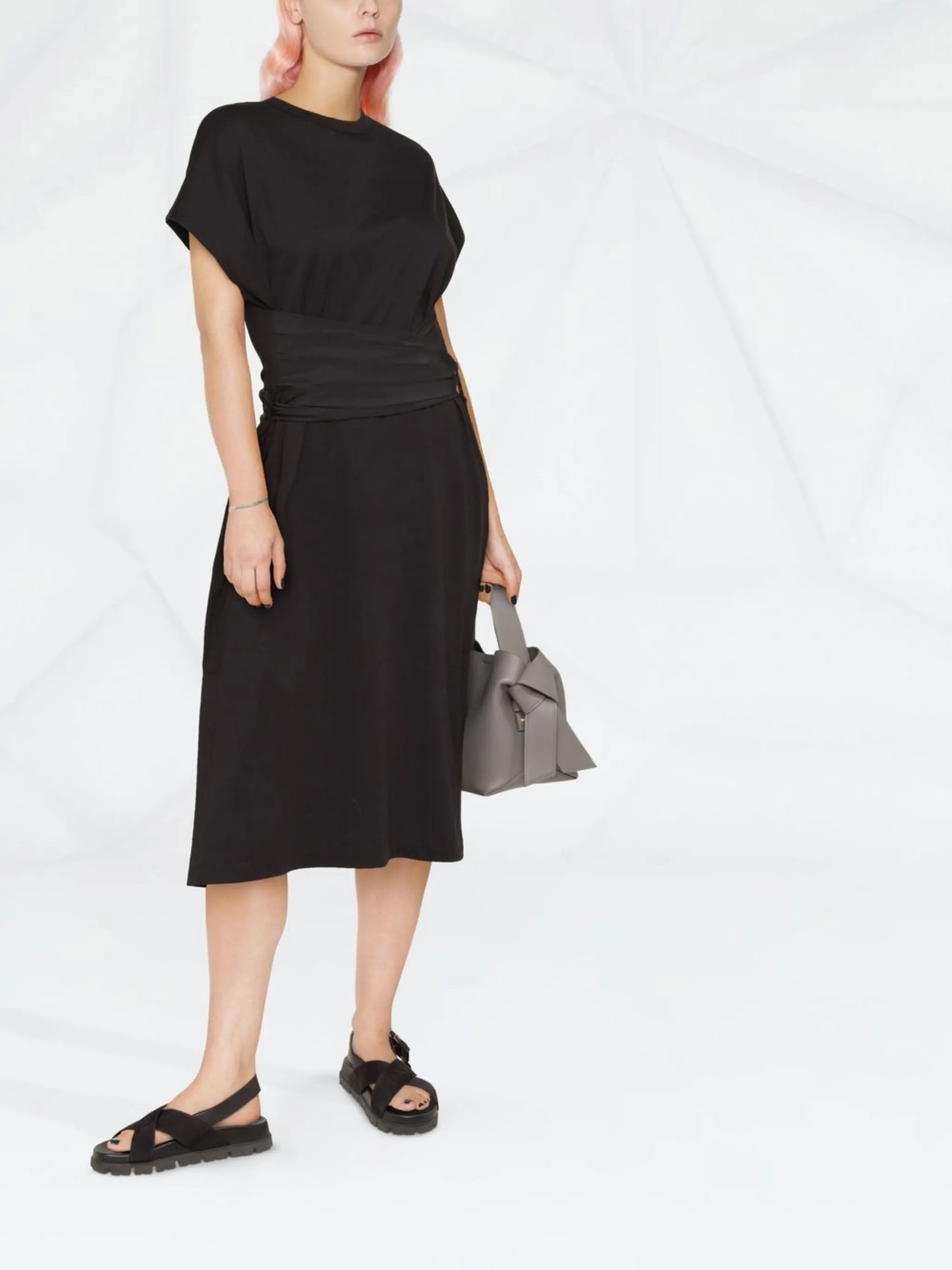 belted midi dress