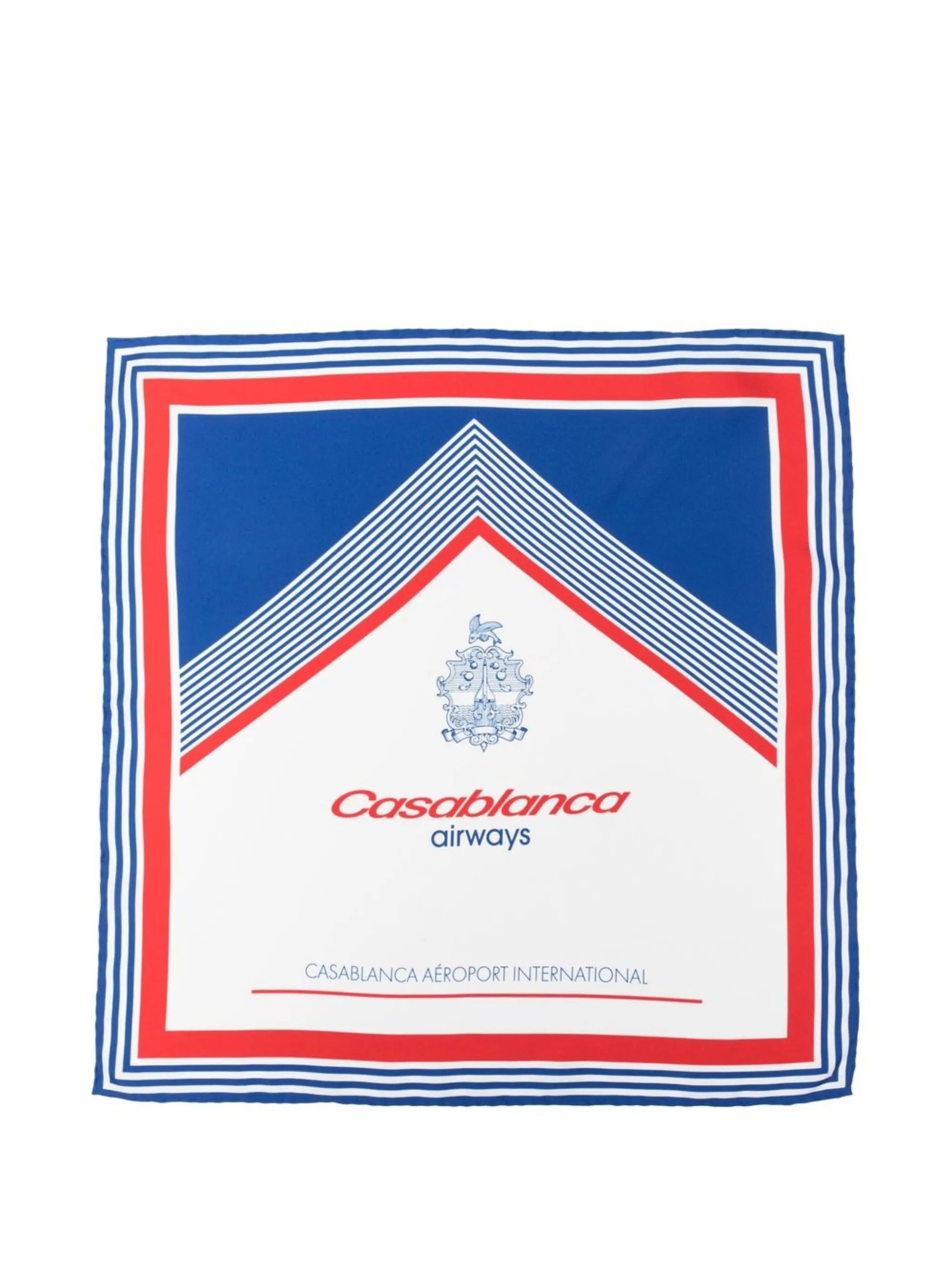 Airways-print silk scarf