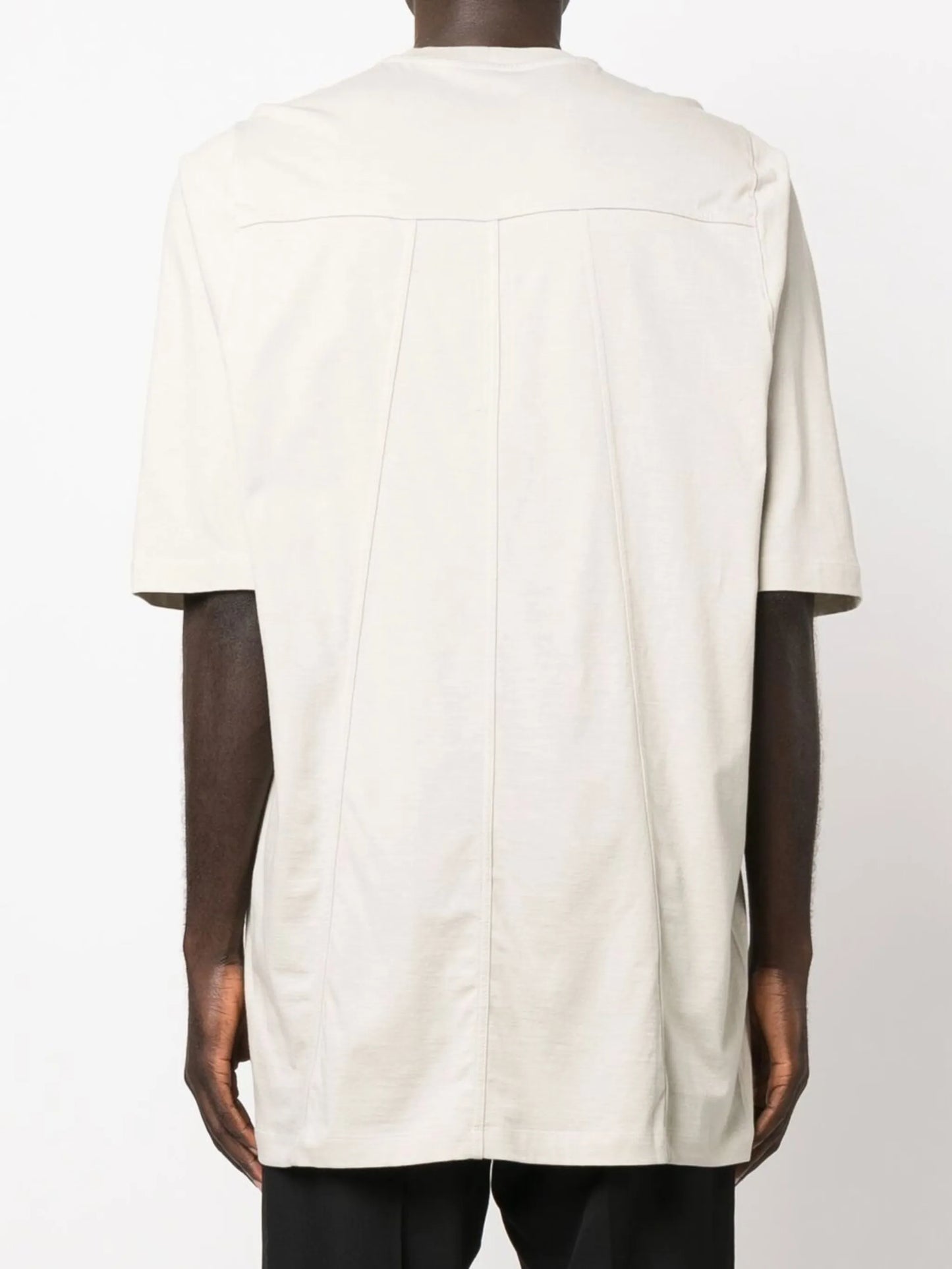 panelled short-sleeved T-shirt
