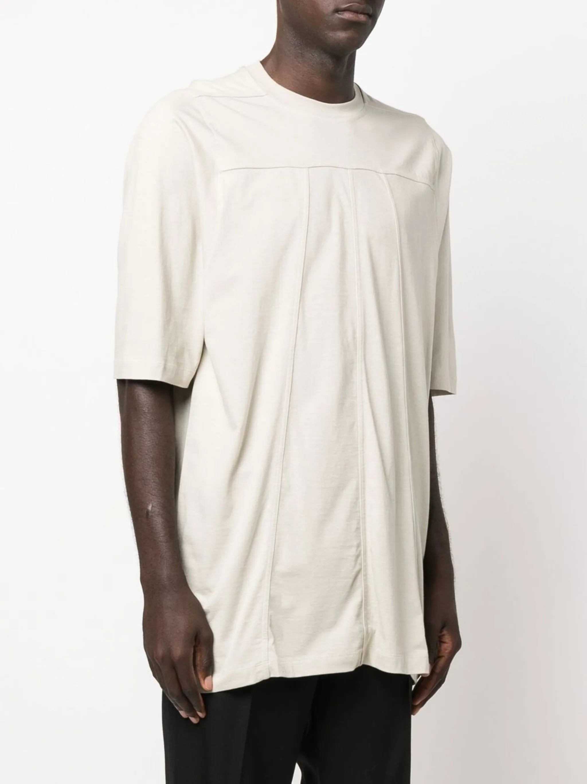 panelled short-sleeved T-shirt