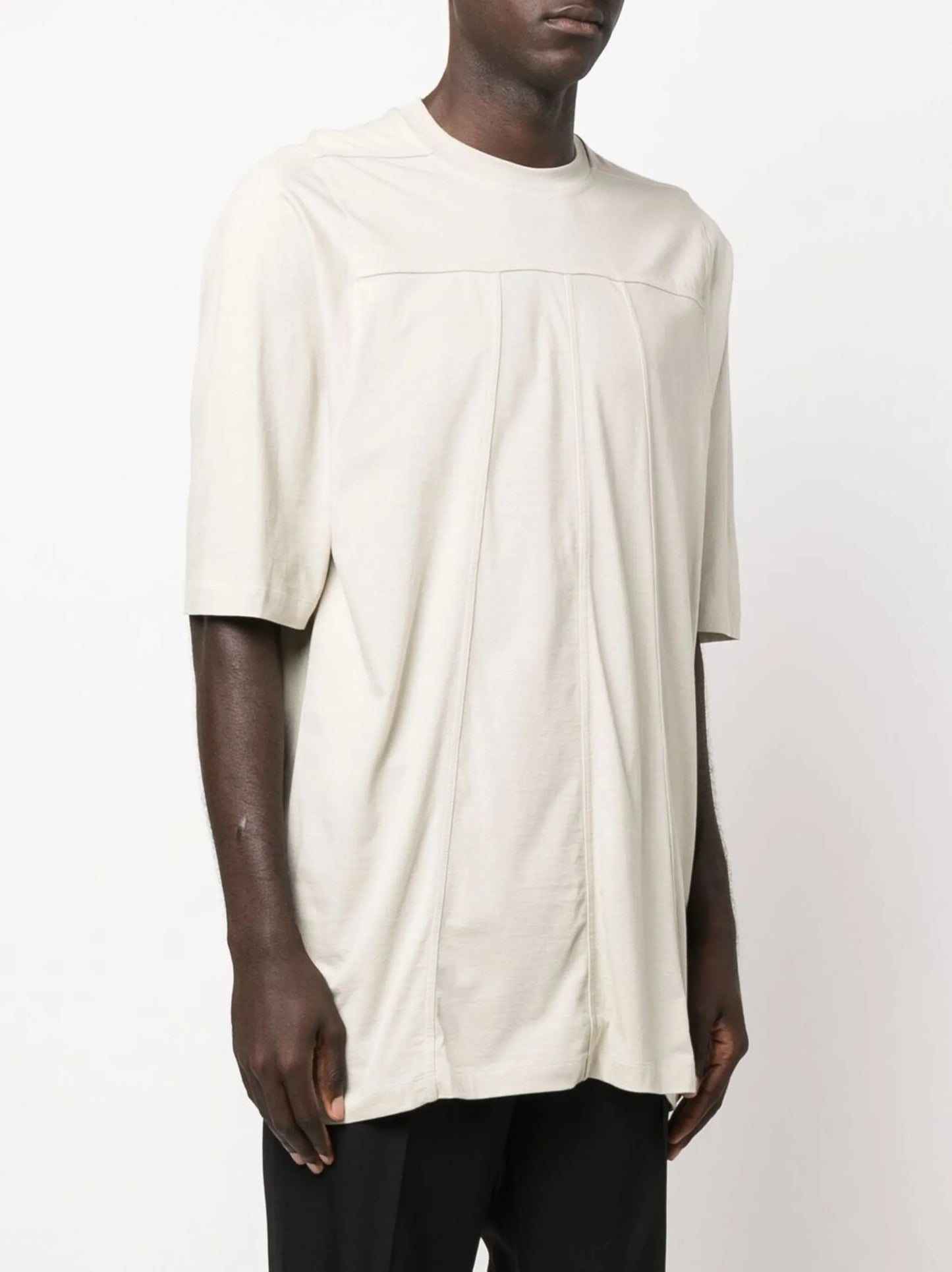 panelled short-sleeved T-shirt