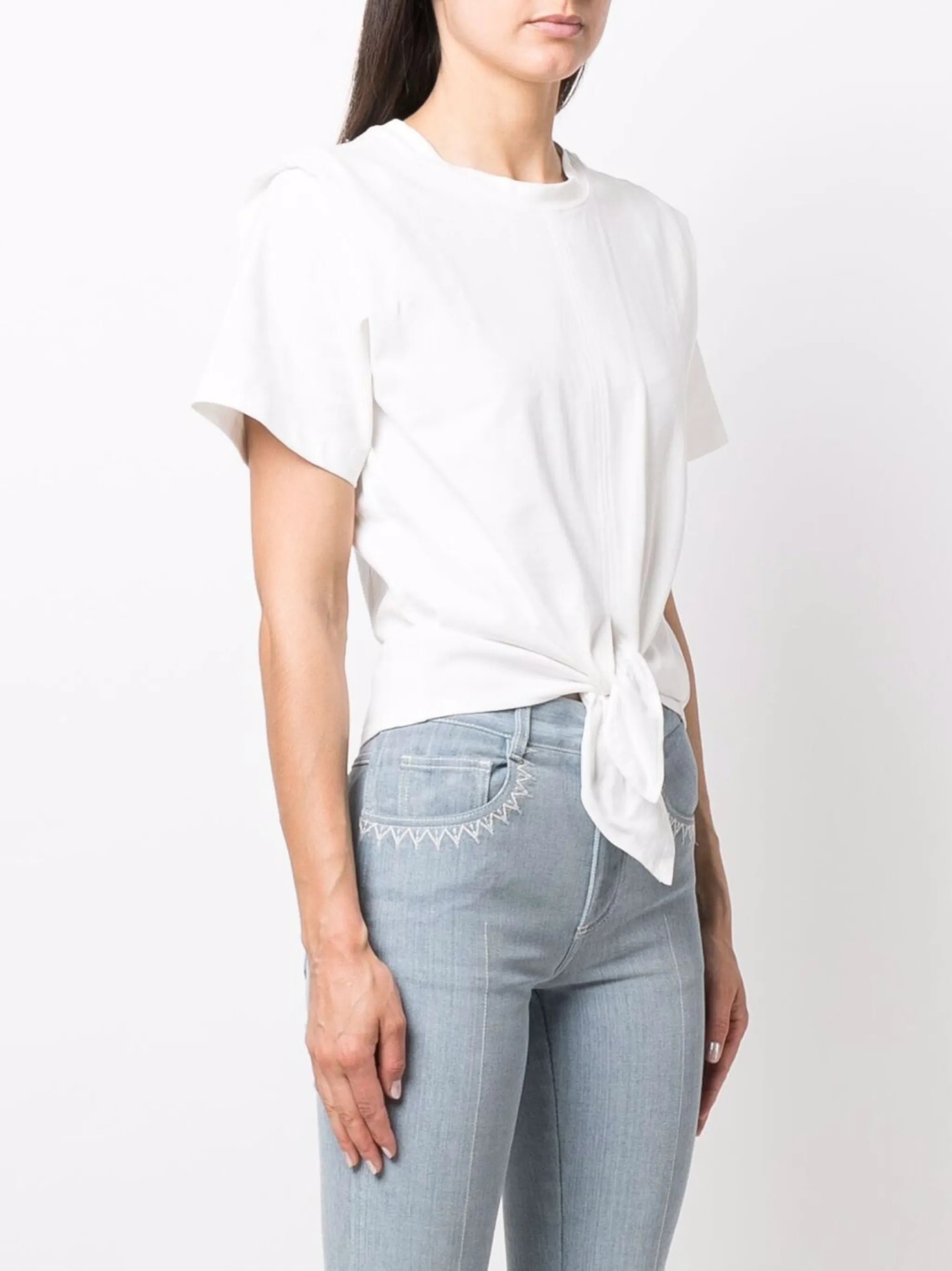 zelikia tie-front T-shirt