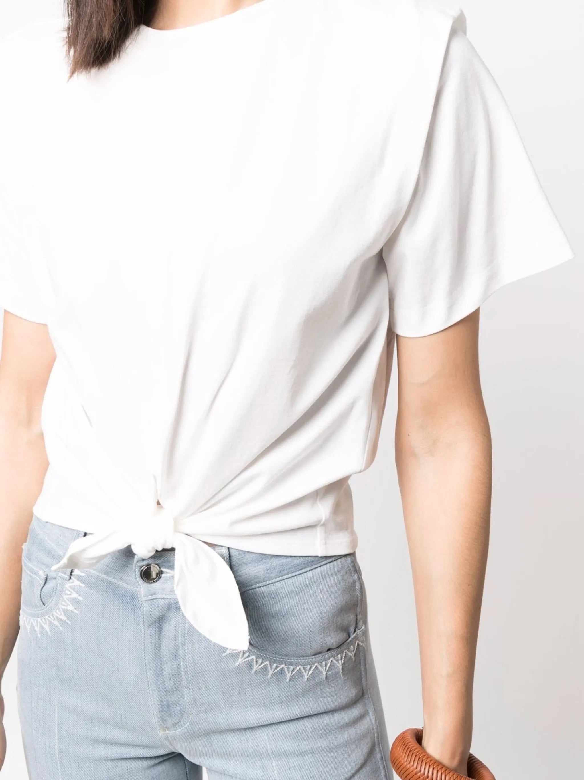 zelikia tie-front T-shirt