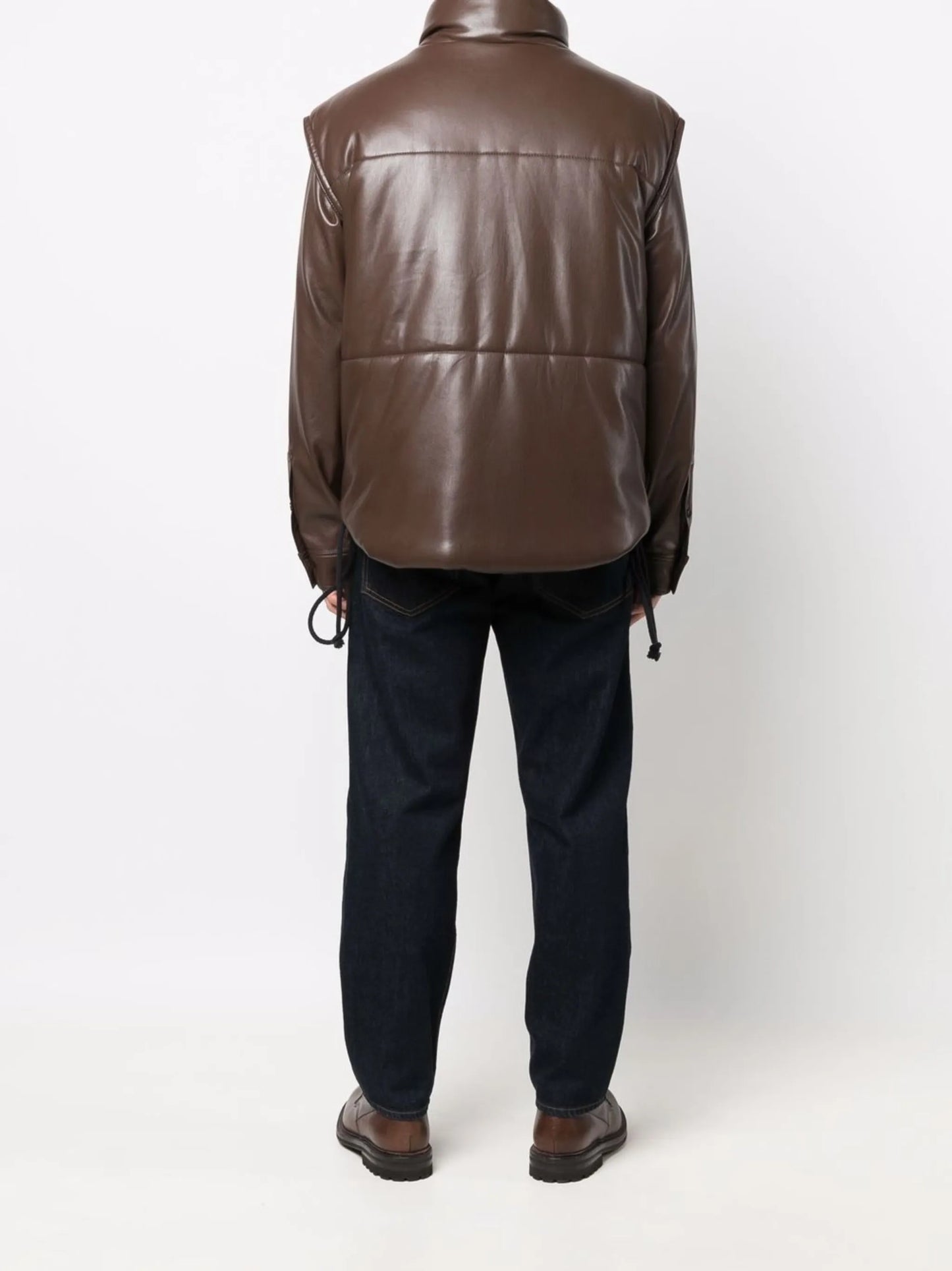 high-neck puffer vest