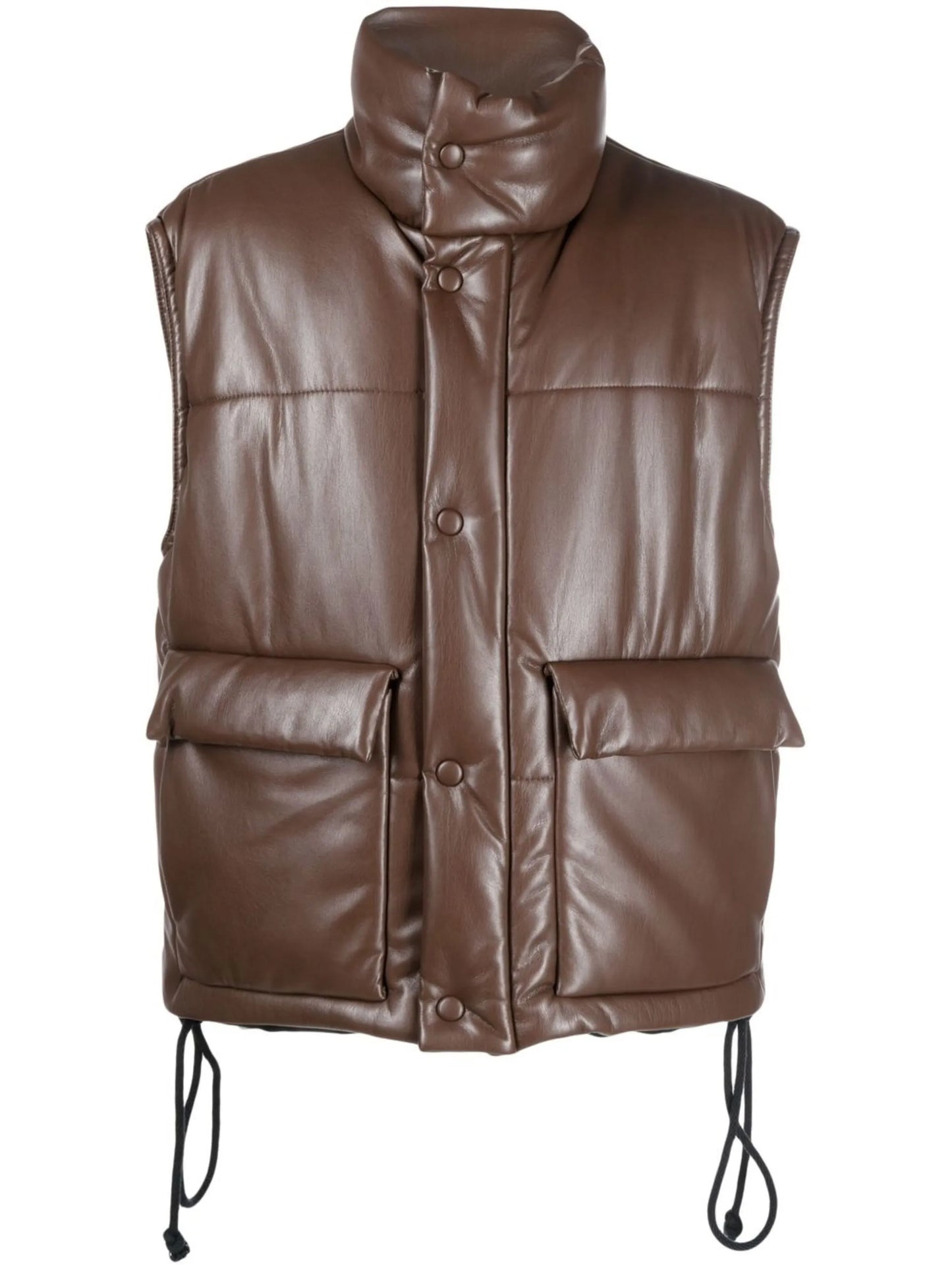 high-neck puffer vest
