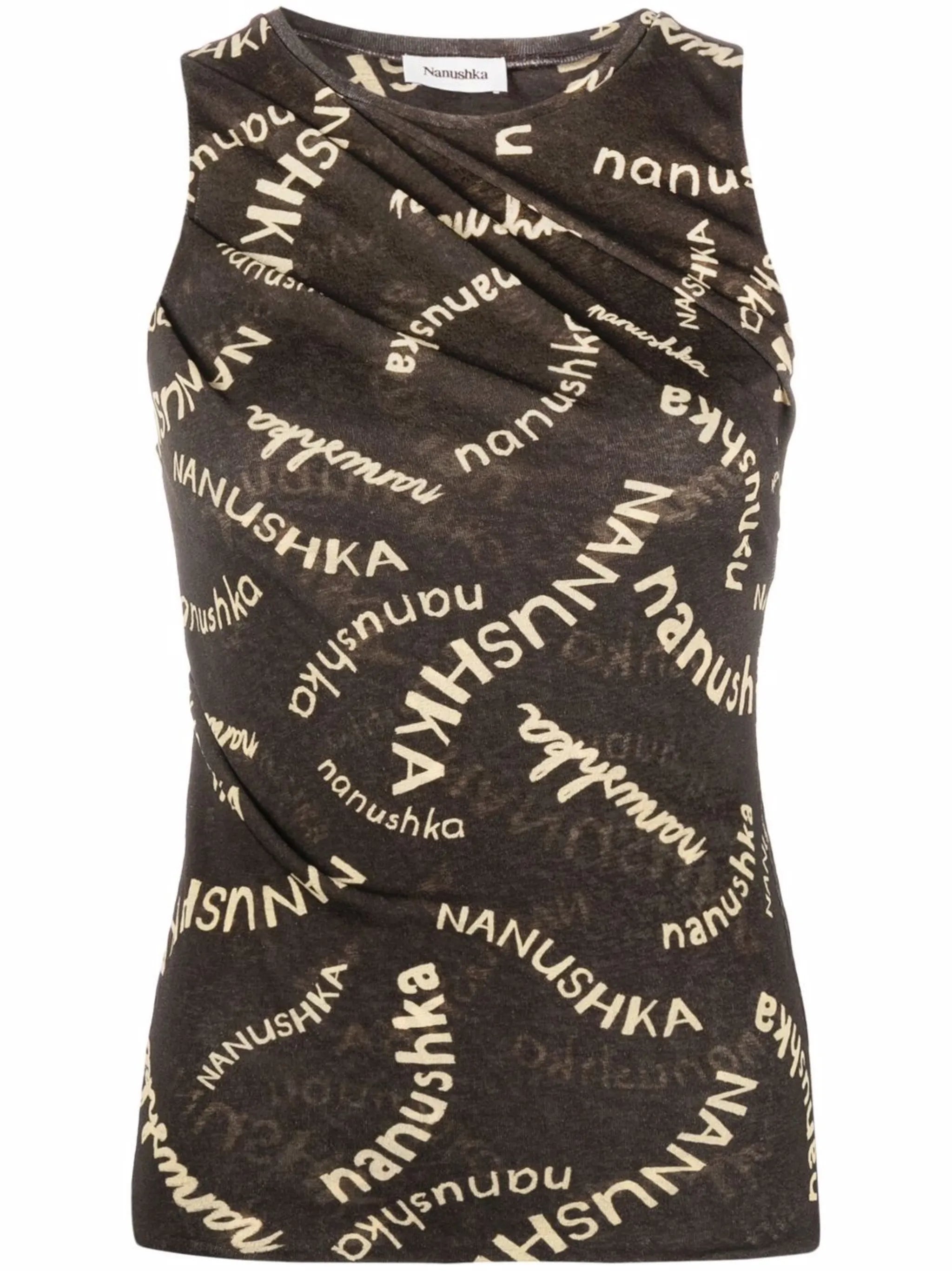 logo-print tank top