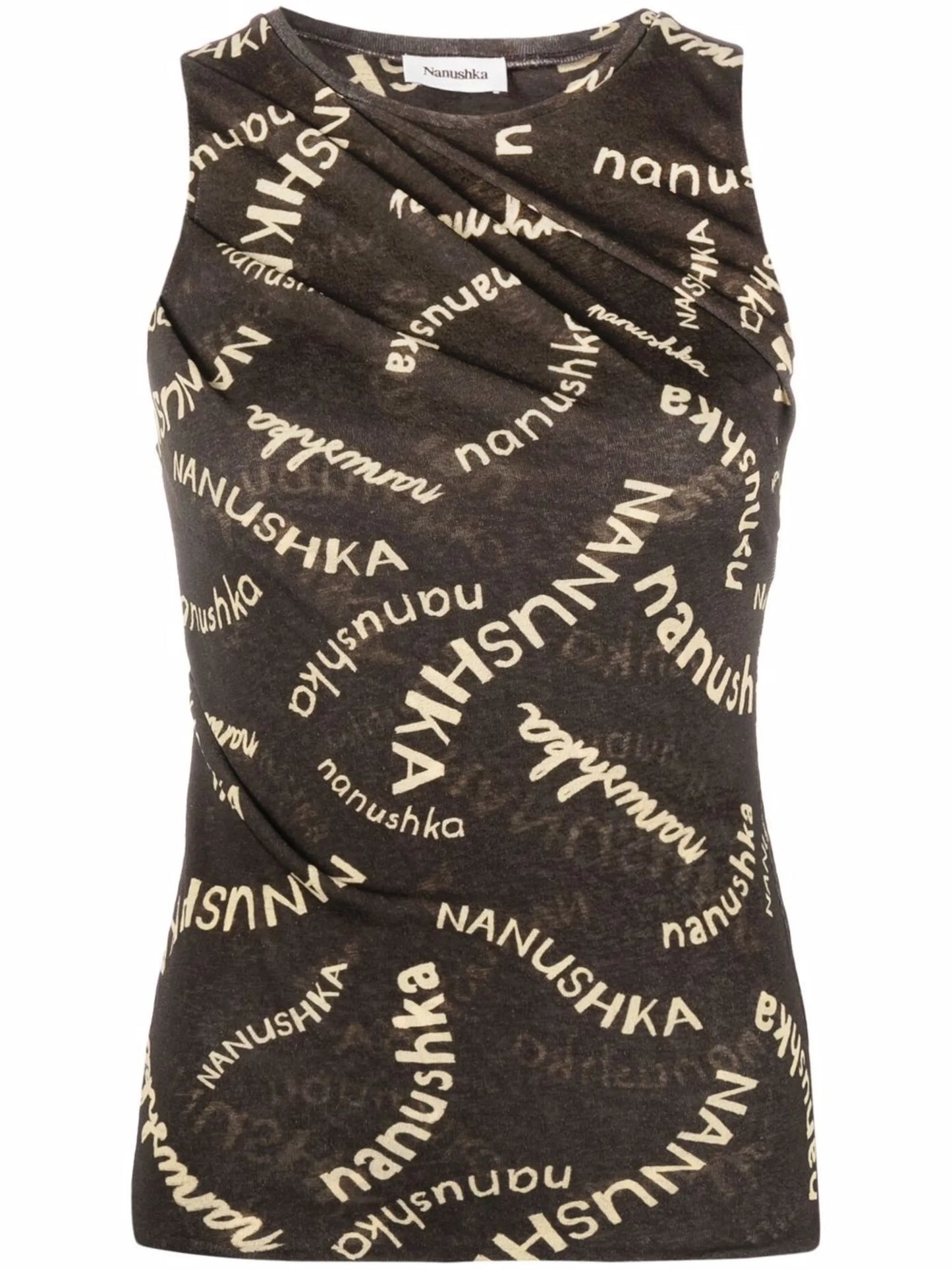 logo-print tank top