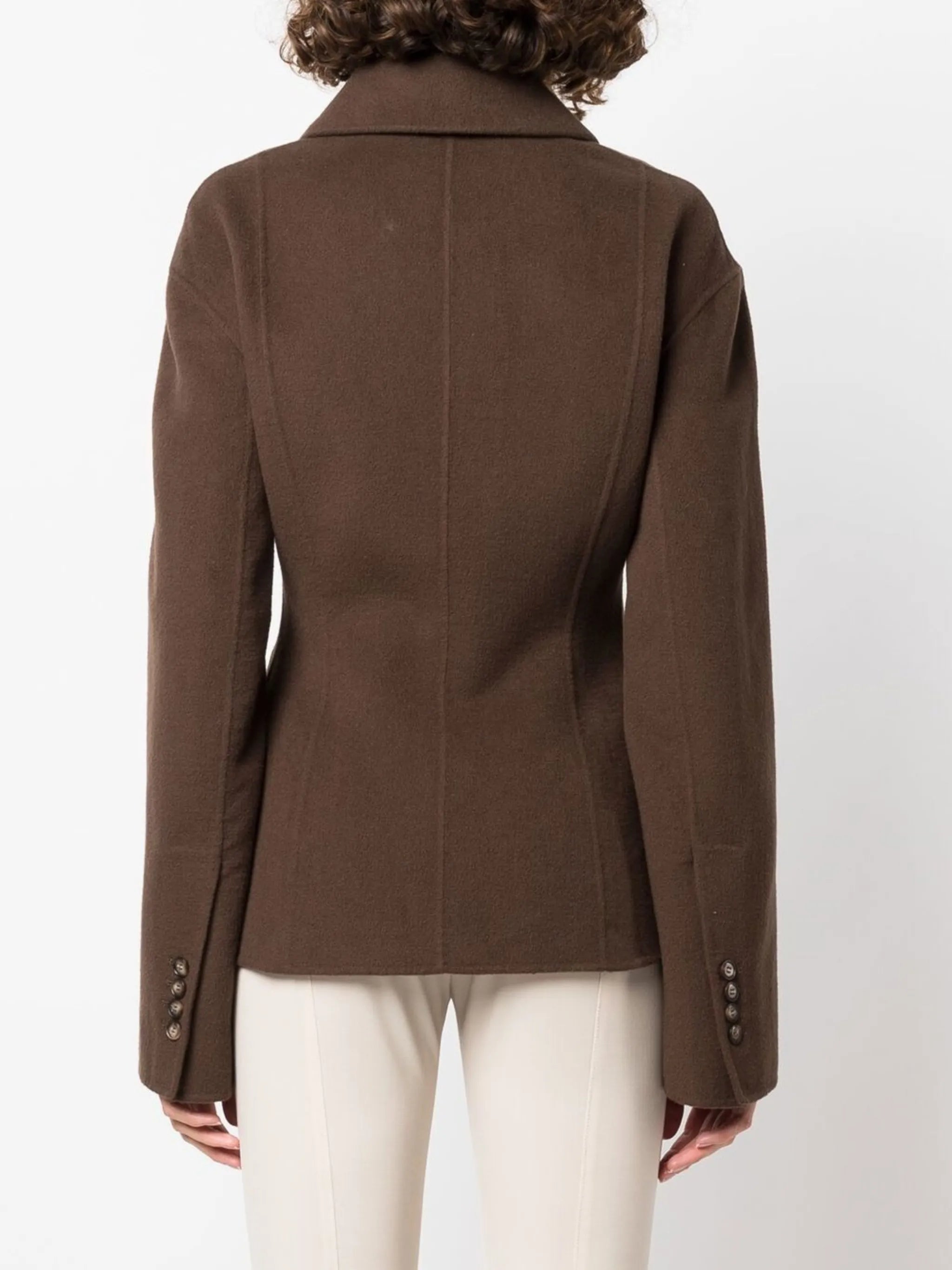 single-breasted wool blazer