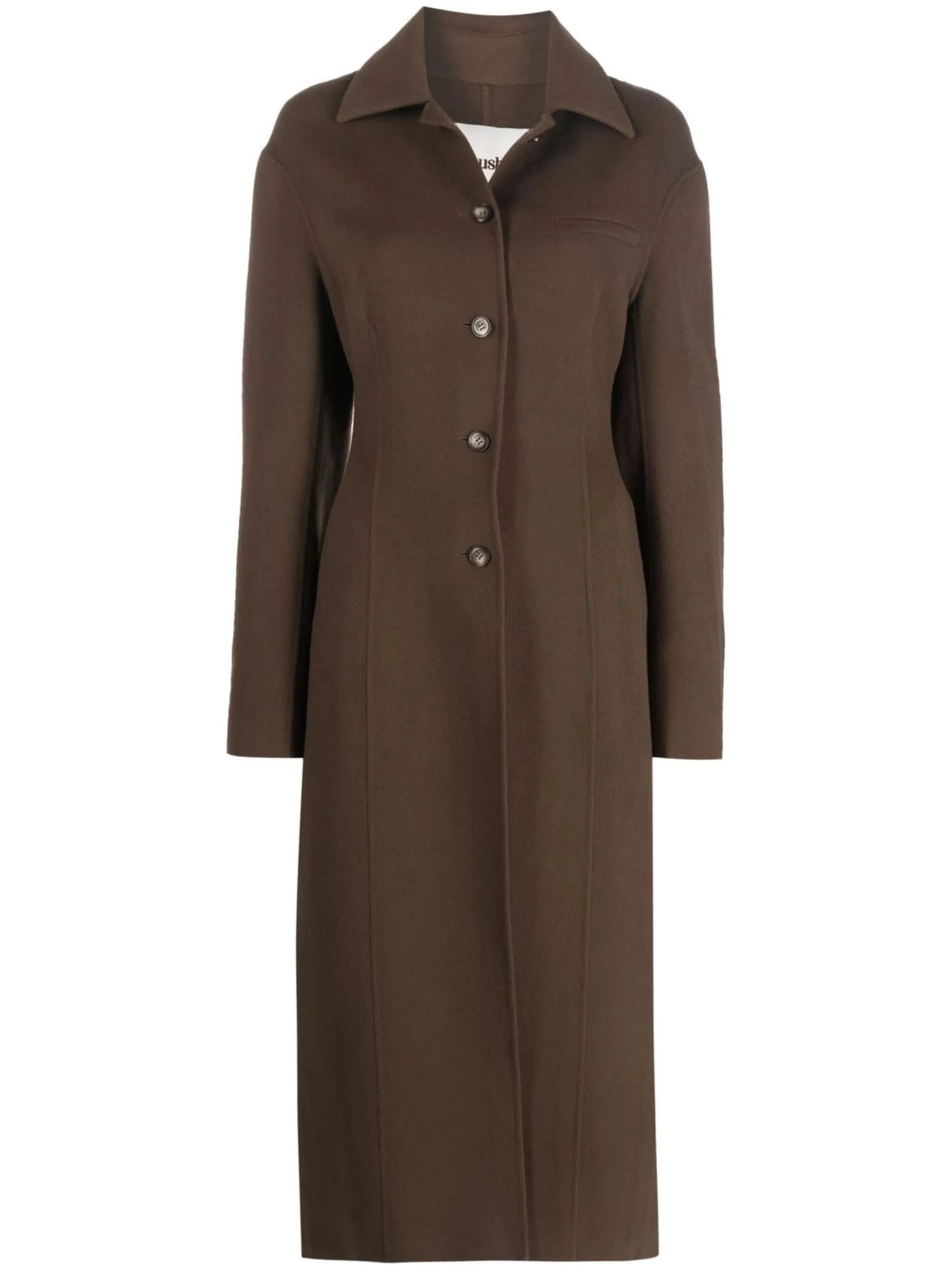single-breasted wool coat