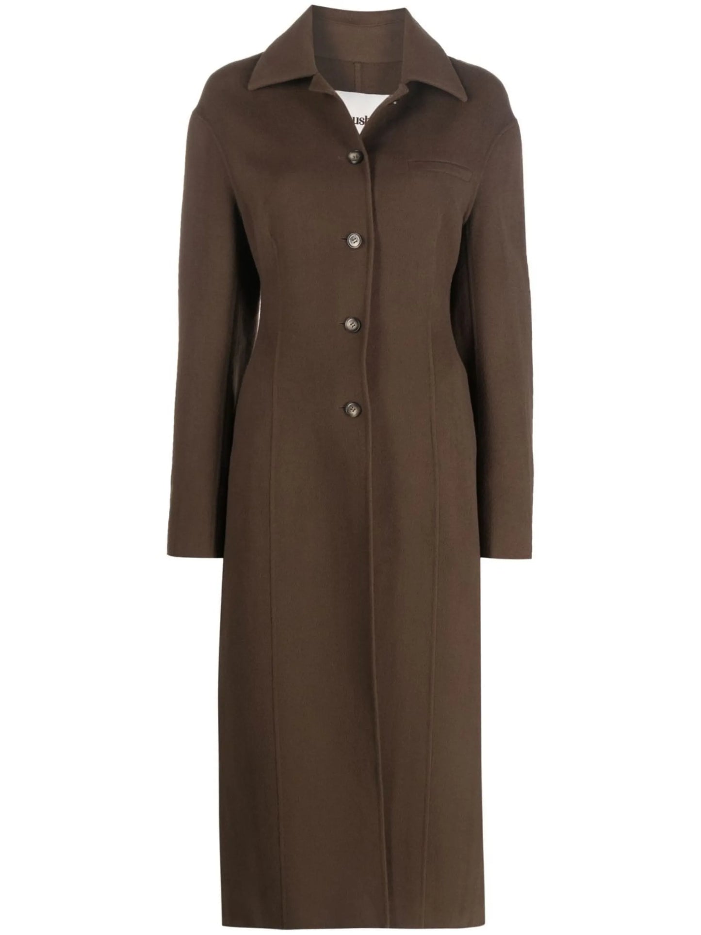 single-breasted wool coat