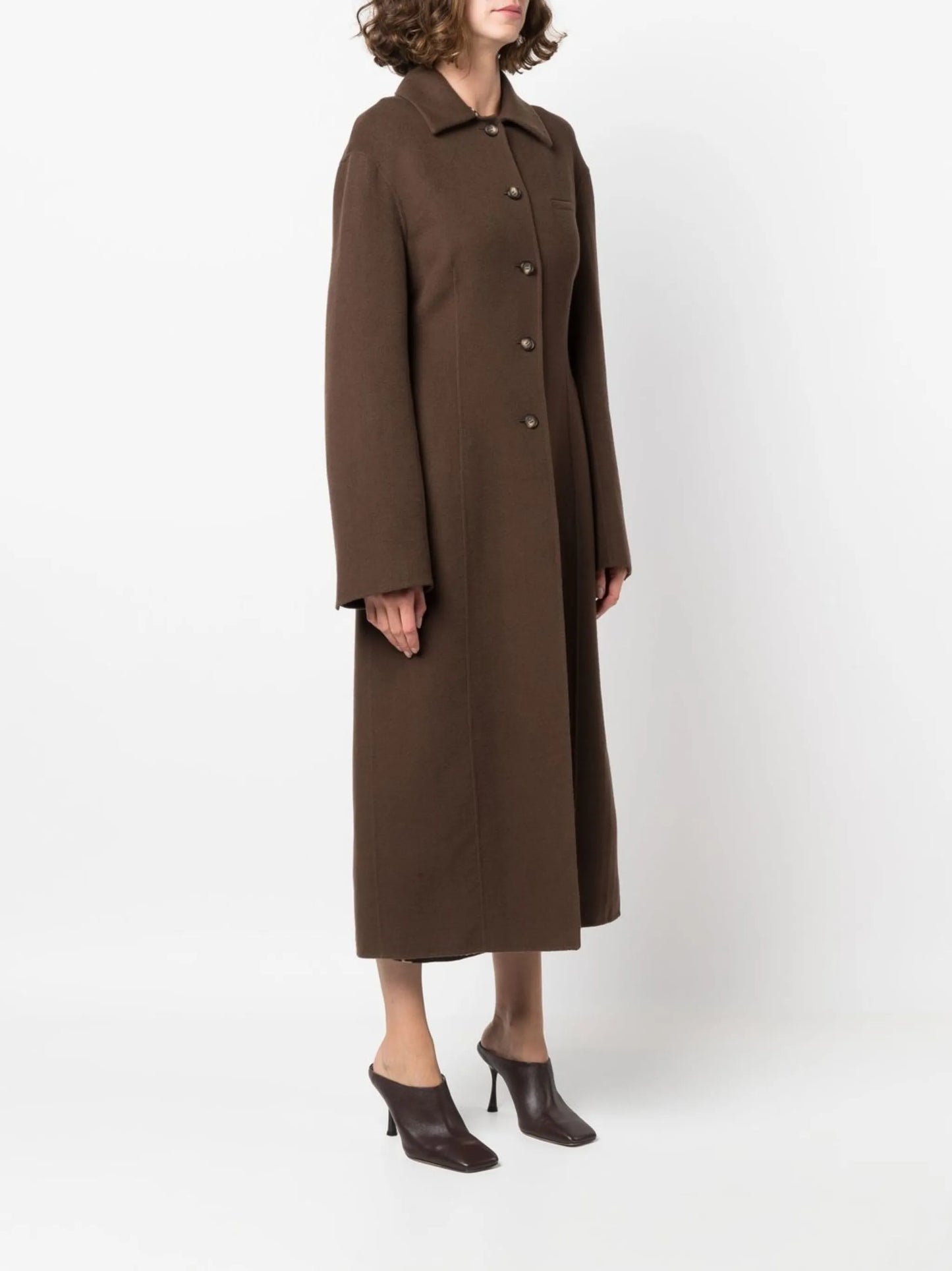 single-breasted wool coat