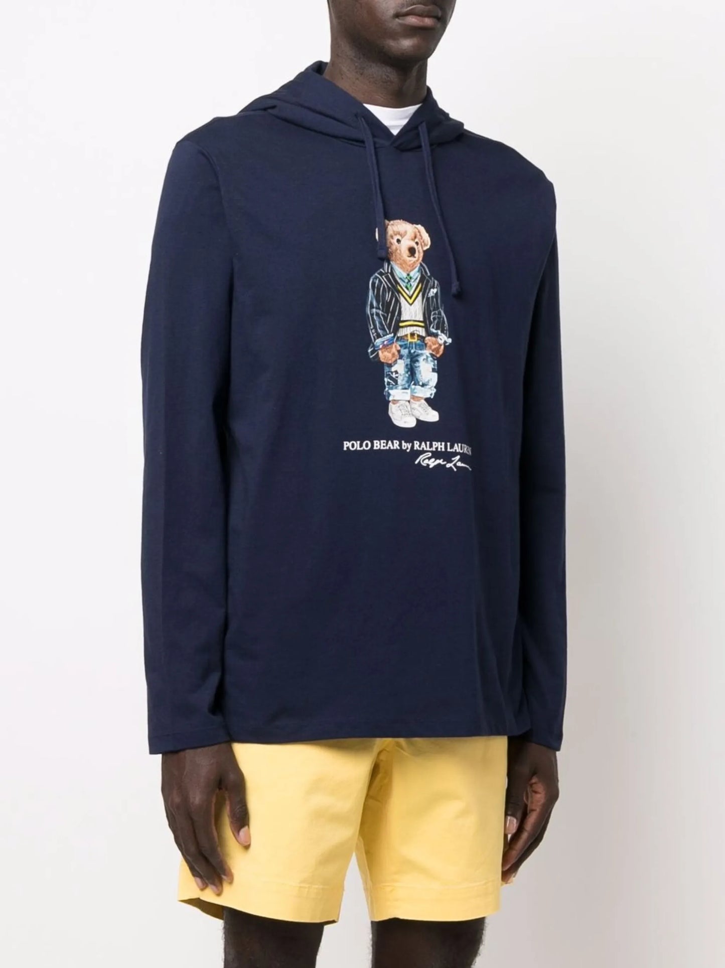 Polo Bear-motif cotton hoodie