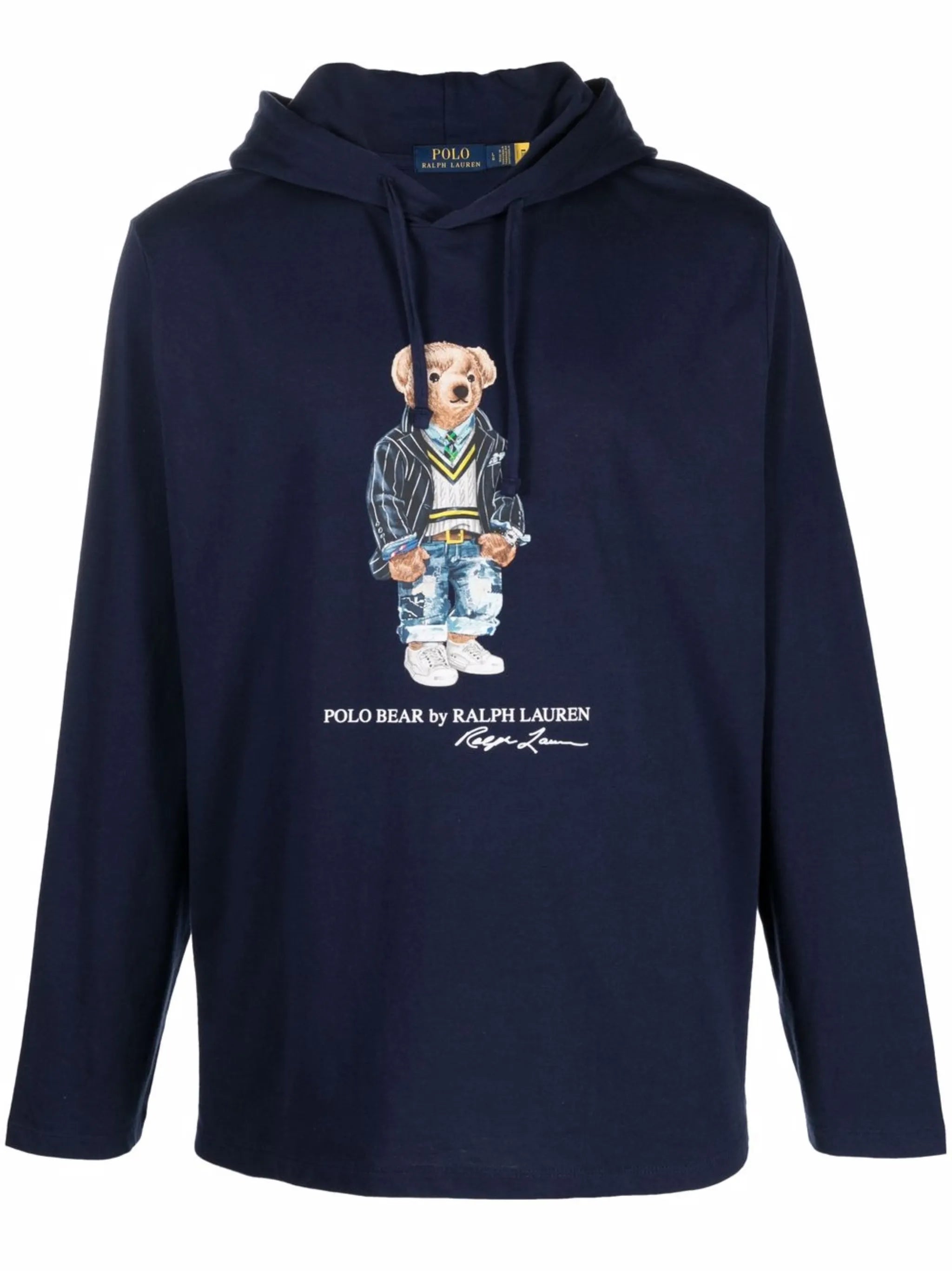 Polo Bear-motif cotton hoodie