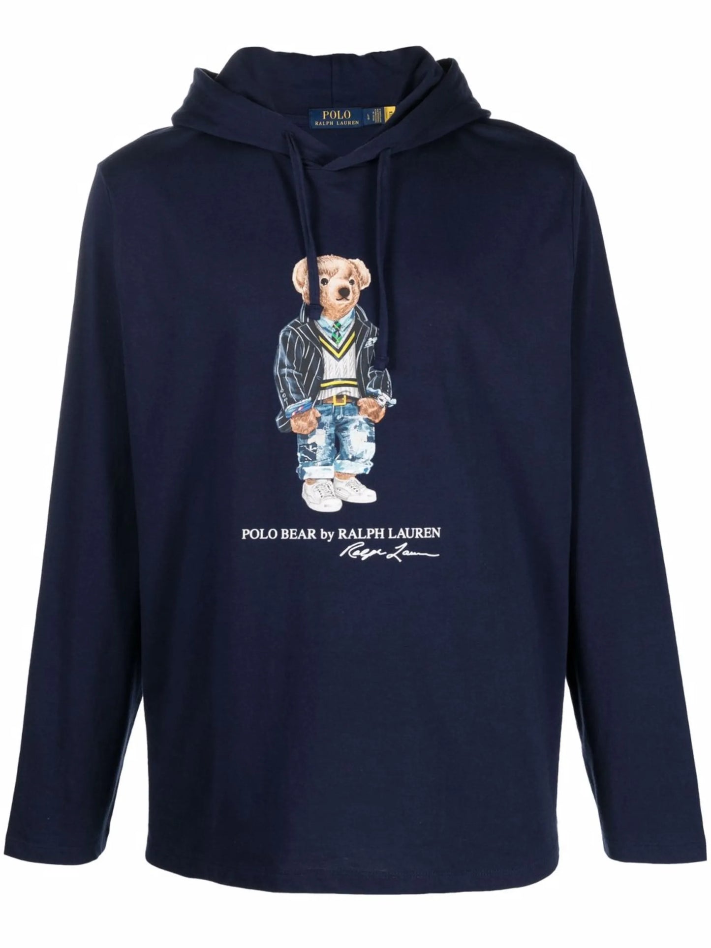 Polo Bear-motif cotton hoodie