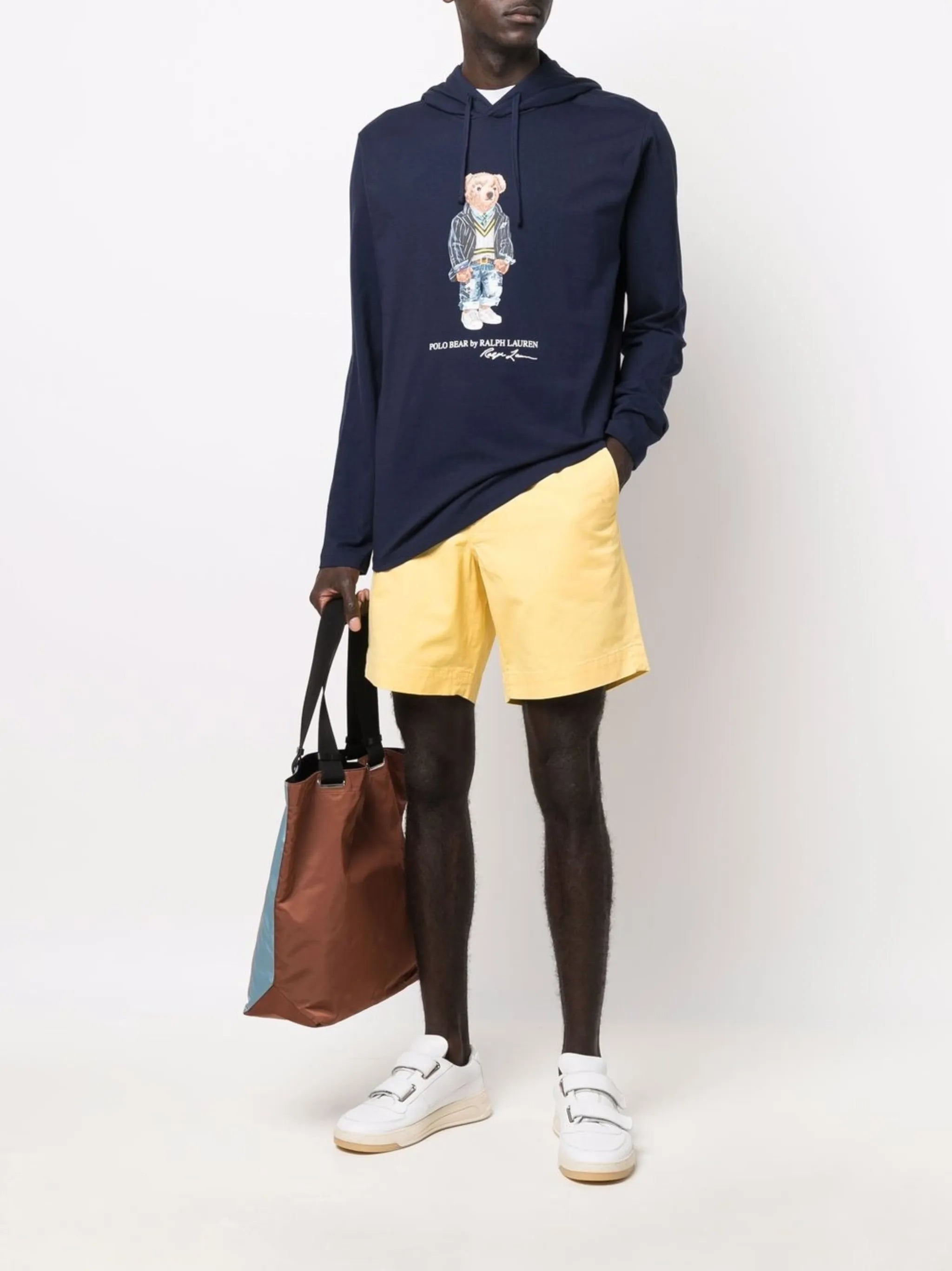 Polo Bear-motif cotton hoodie