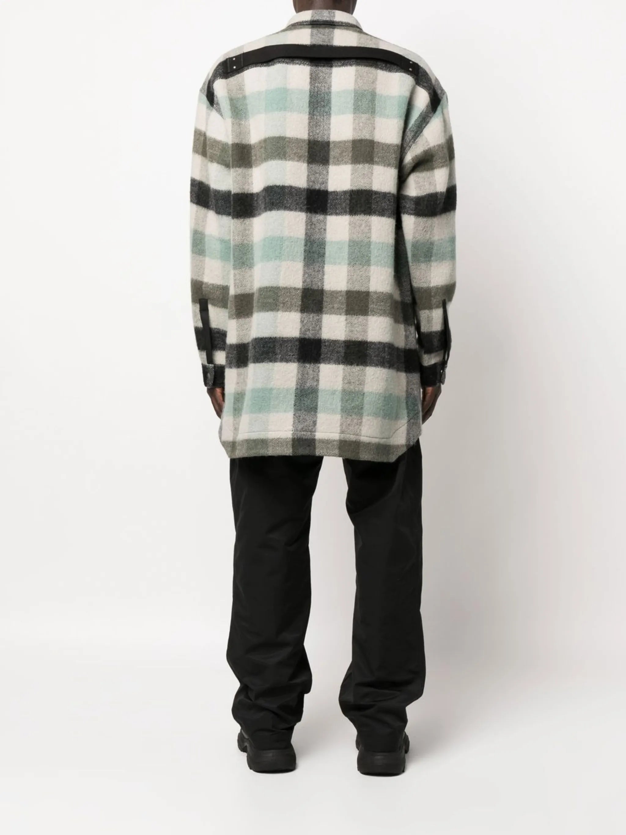 button-up checked shirt