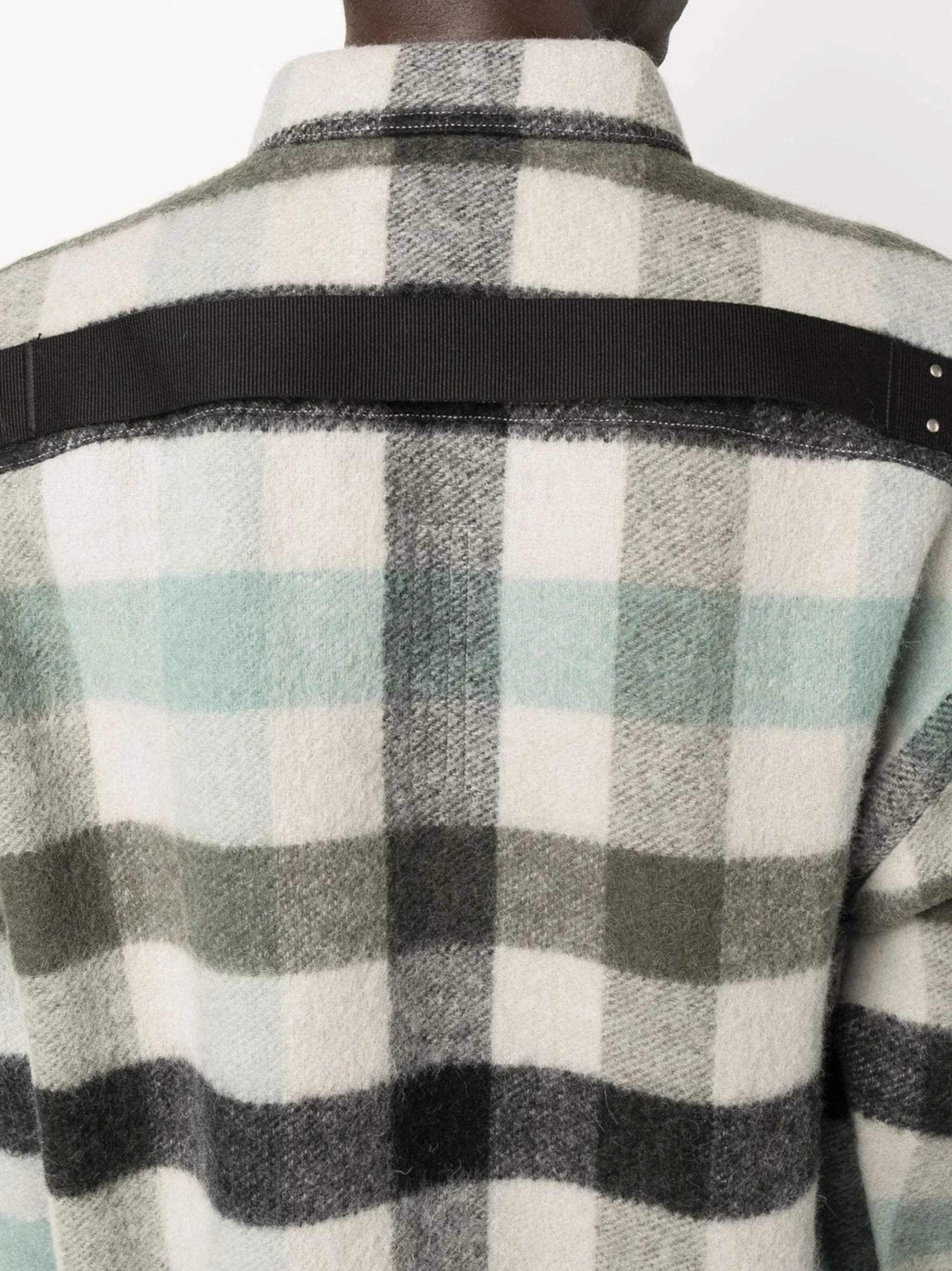 button-up checked shirt