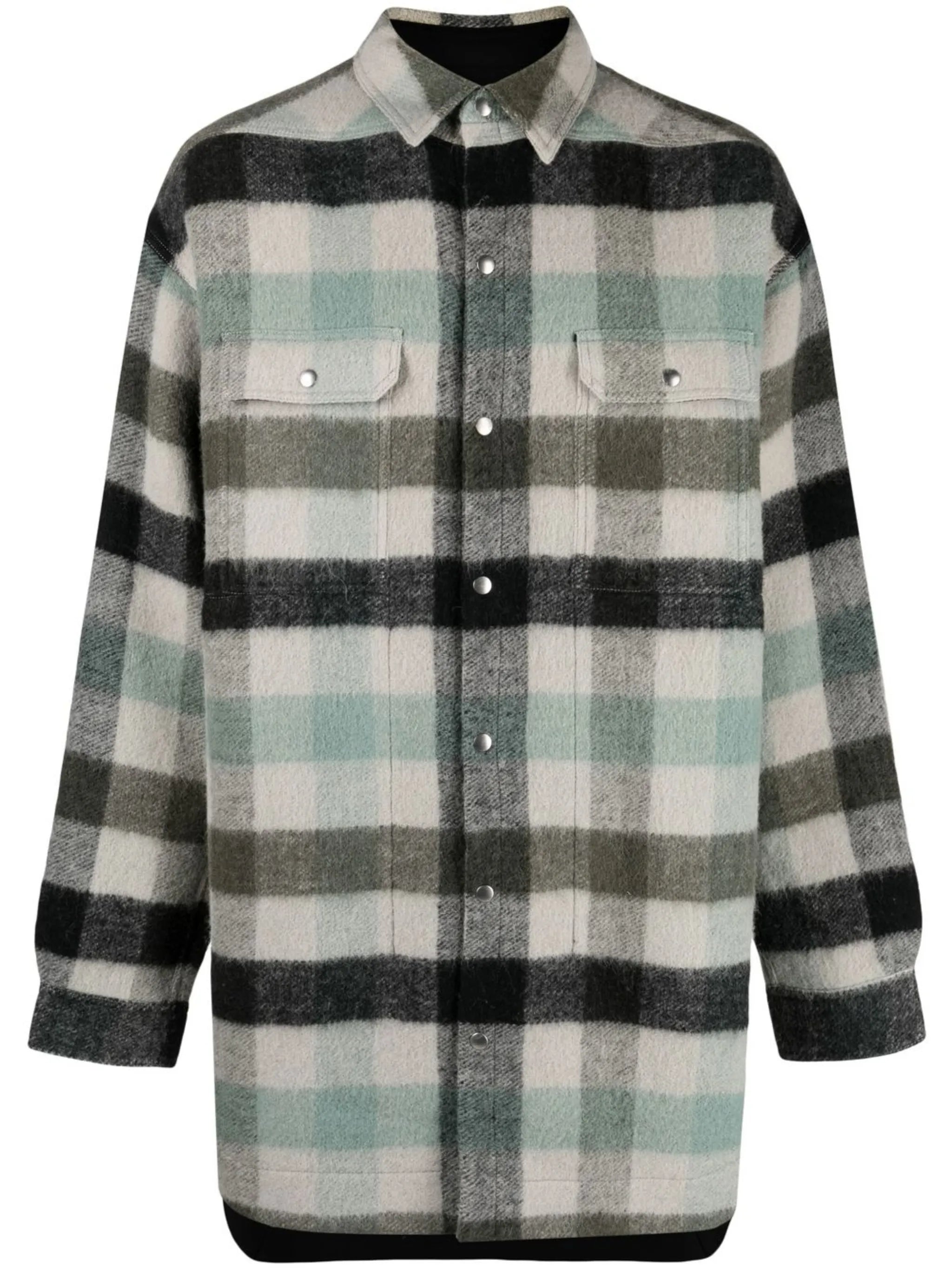 button-up checked shirt
