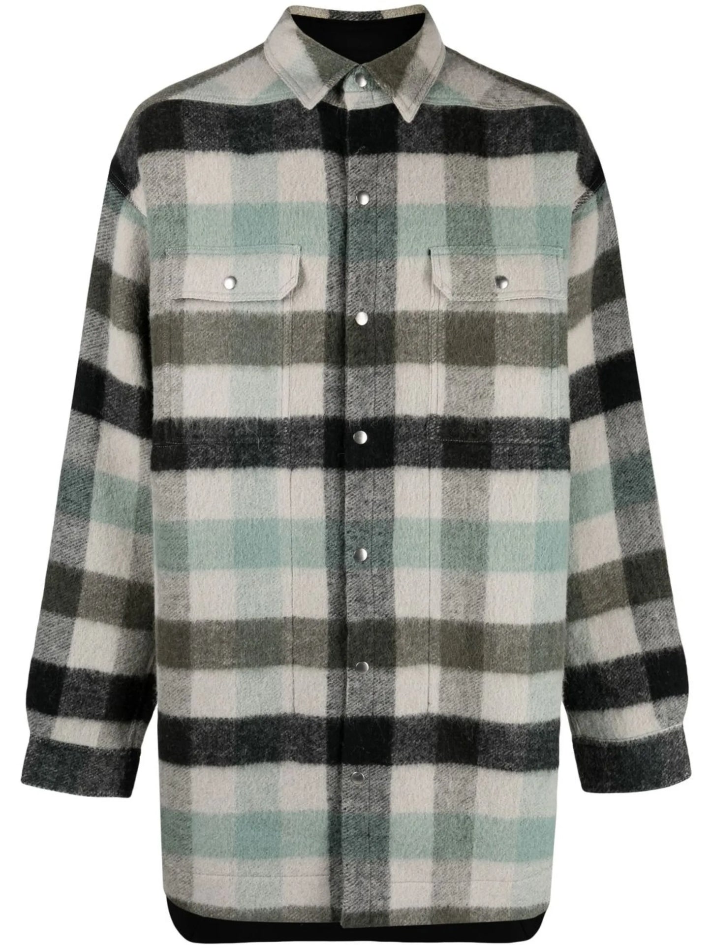 button-up checked shirt