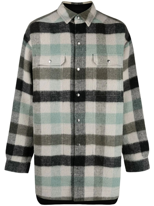 button-up checked shirt
