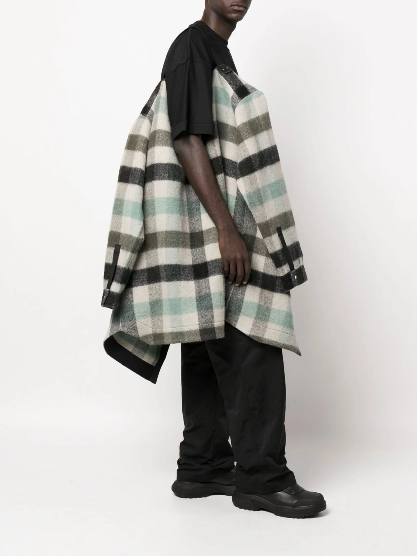 button-up checked shirt