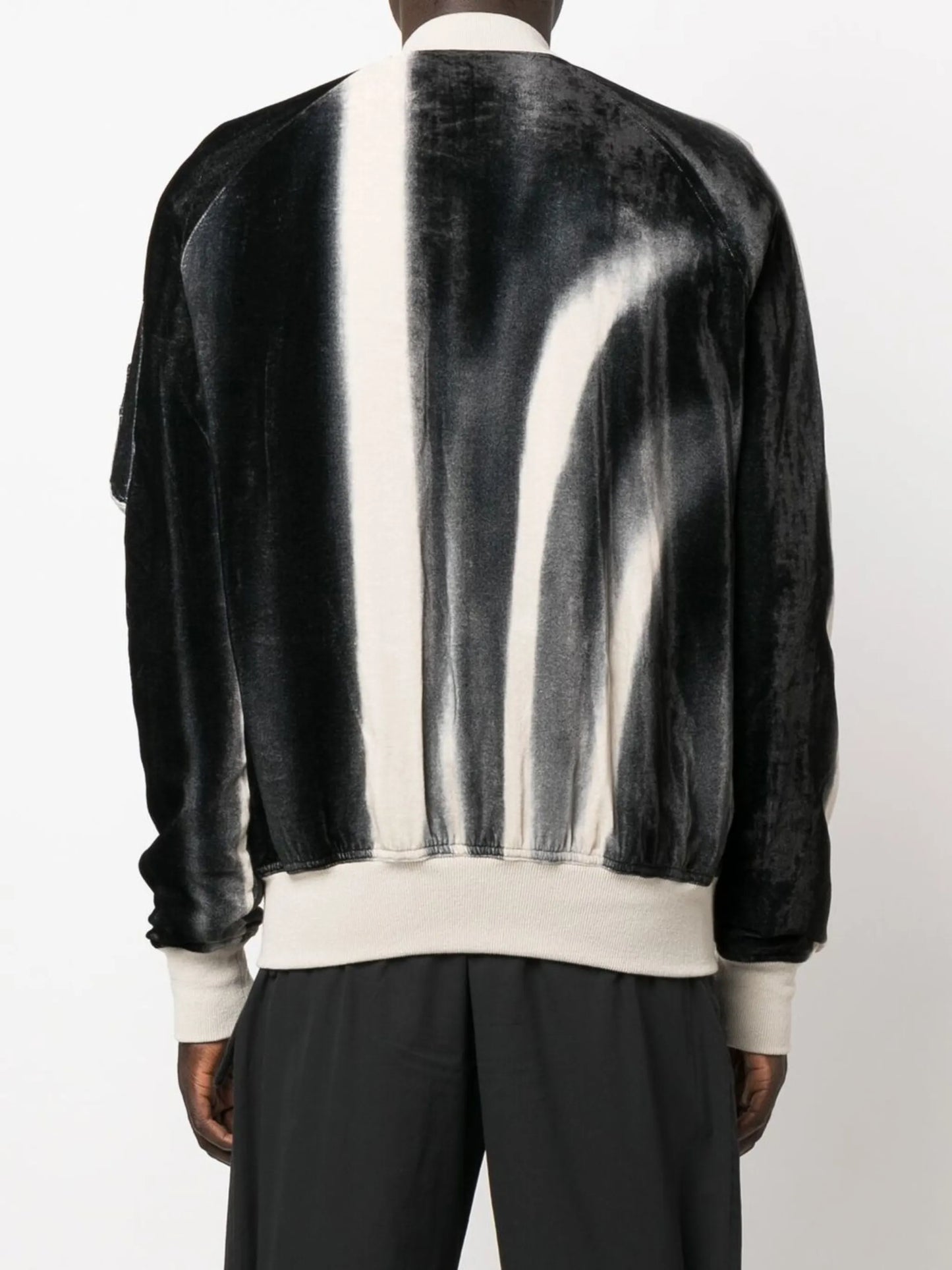 Flight faded-effect bomber jacket