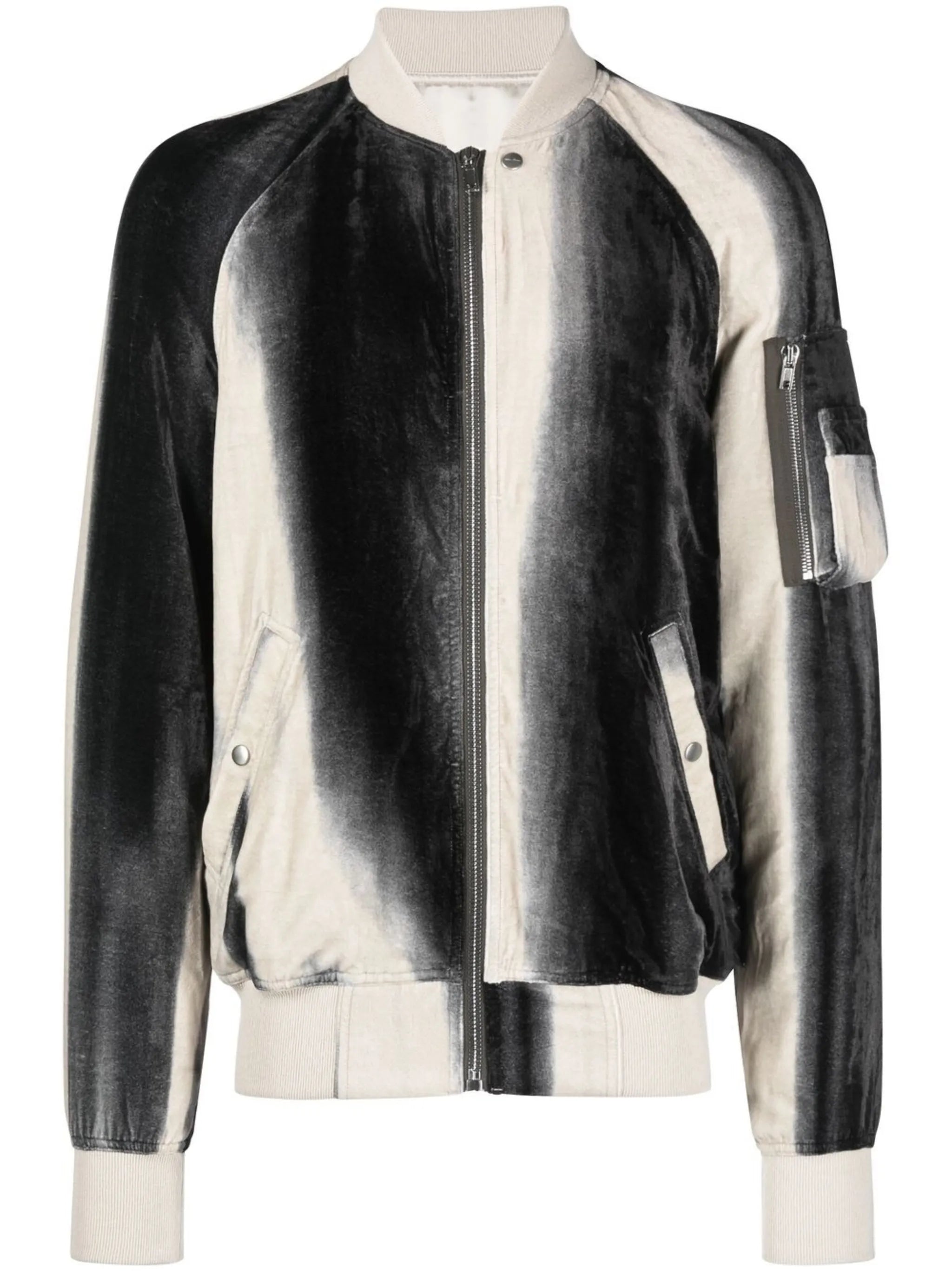 Flight faded-effect bomber jacket