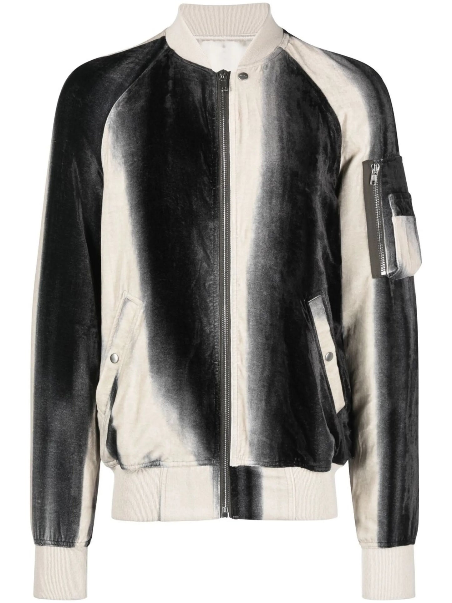 Flight faded-effect bomber jacket