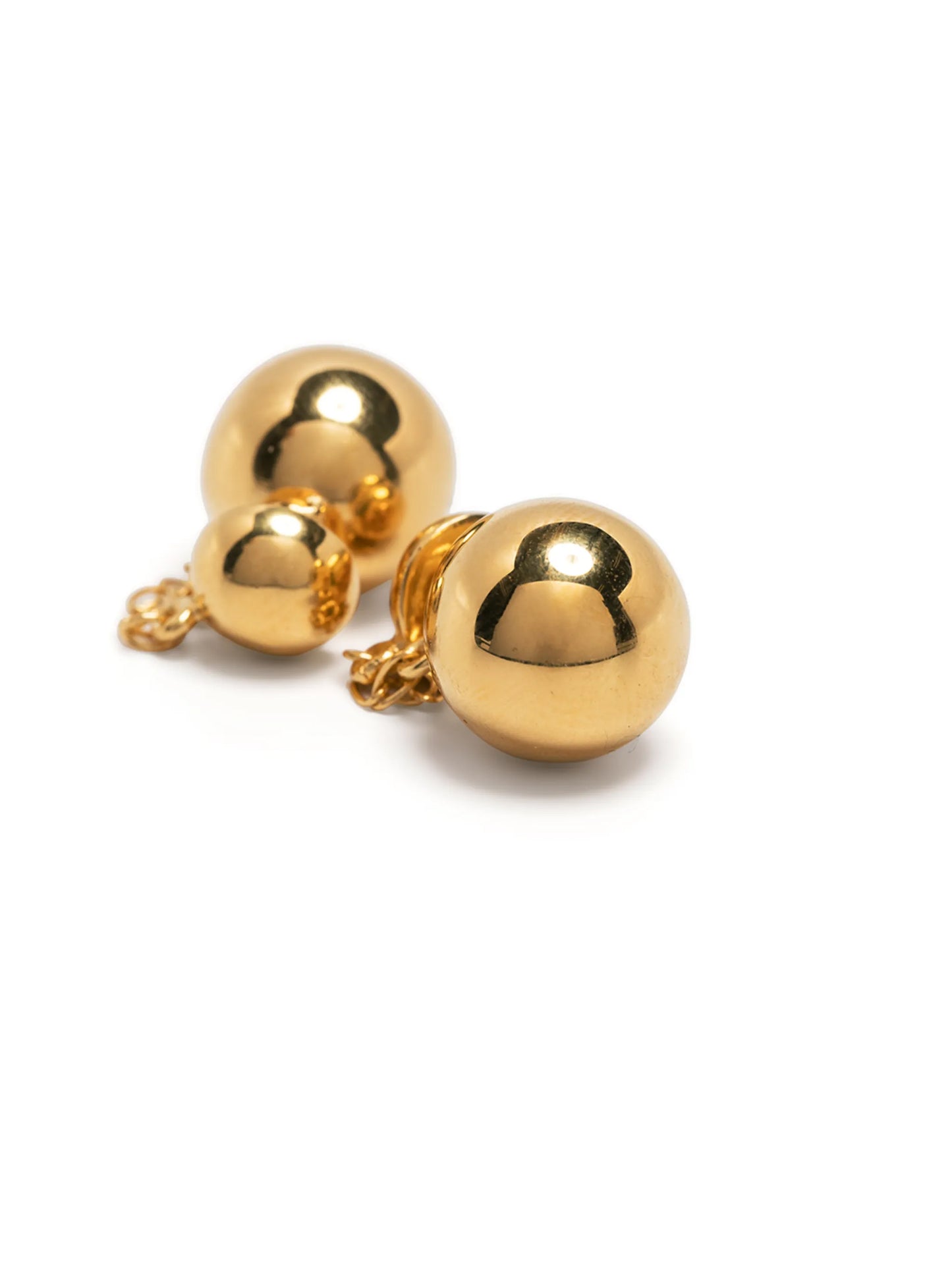 chain link-detail stud earrings