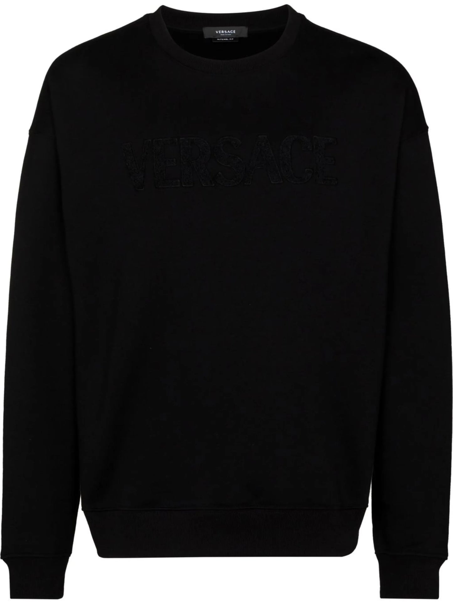 embroidered logo crew neck sweatshirt