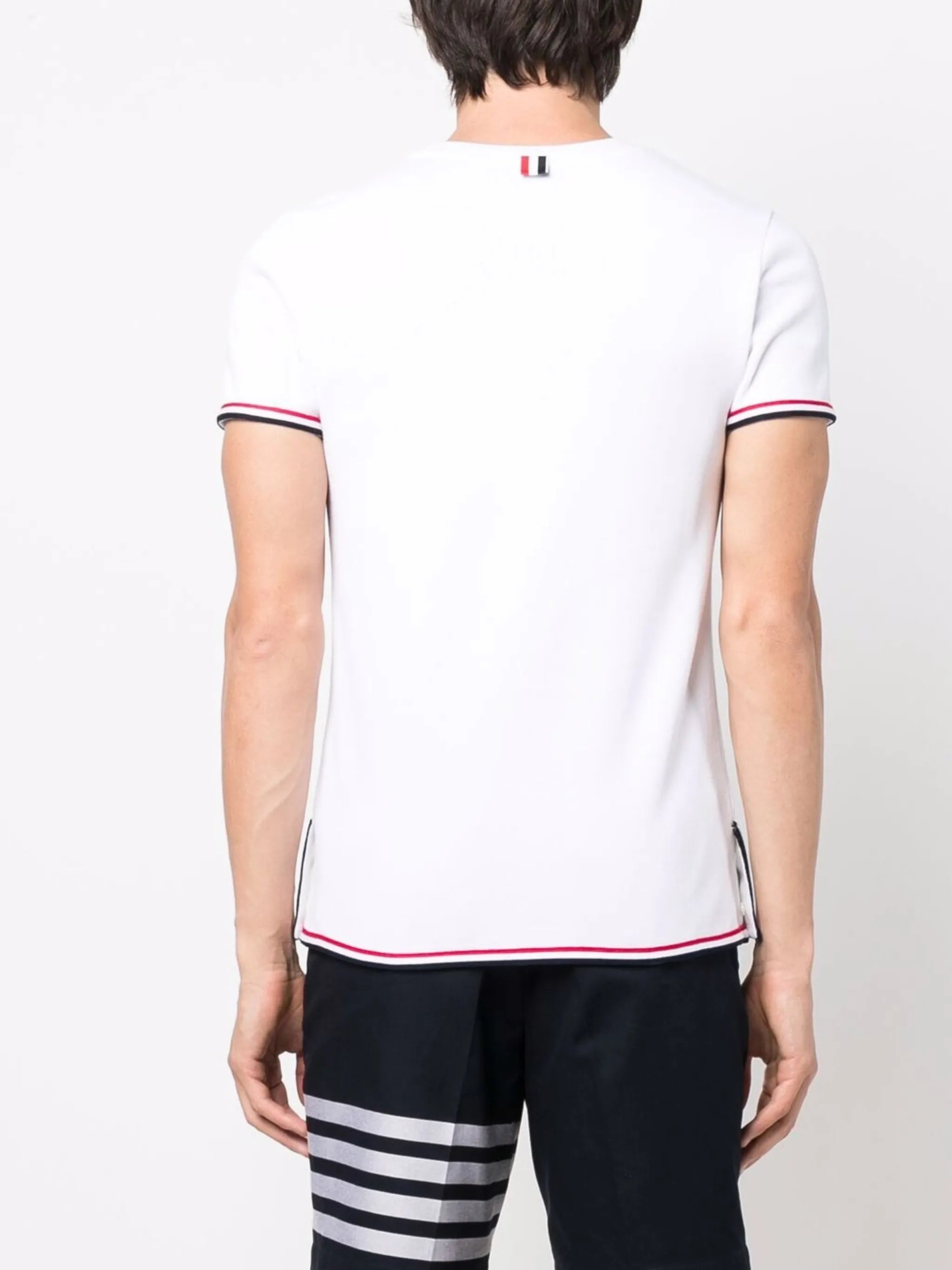 contrast-trim short-sleeve T-shirt