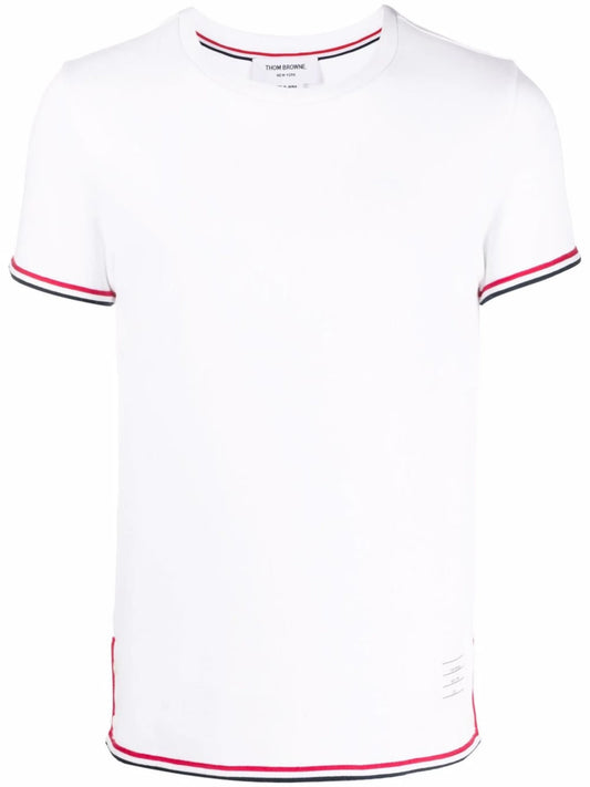 contrast-trim short-sleeve T-shirt