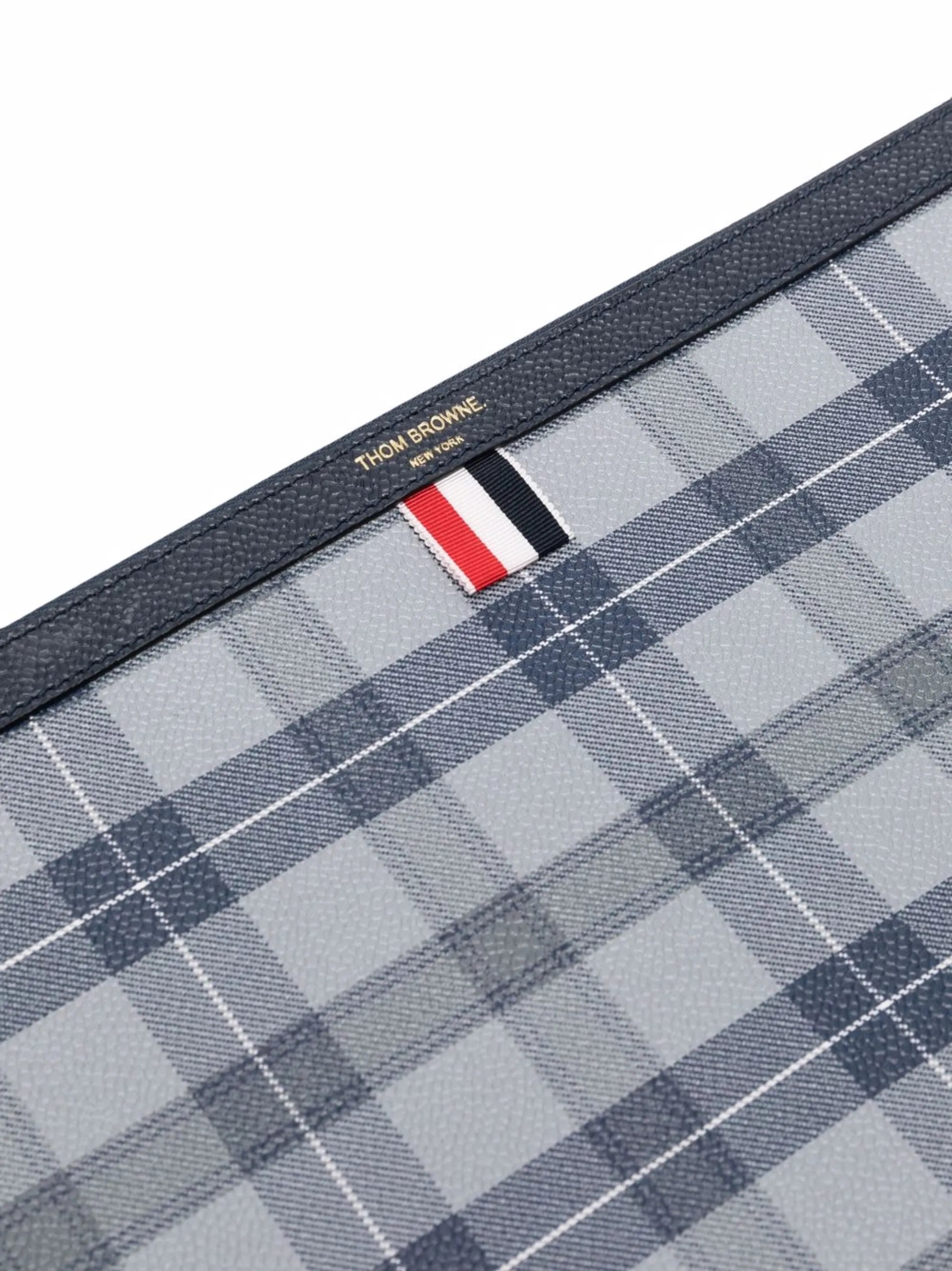 tartan-print medium document holder
