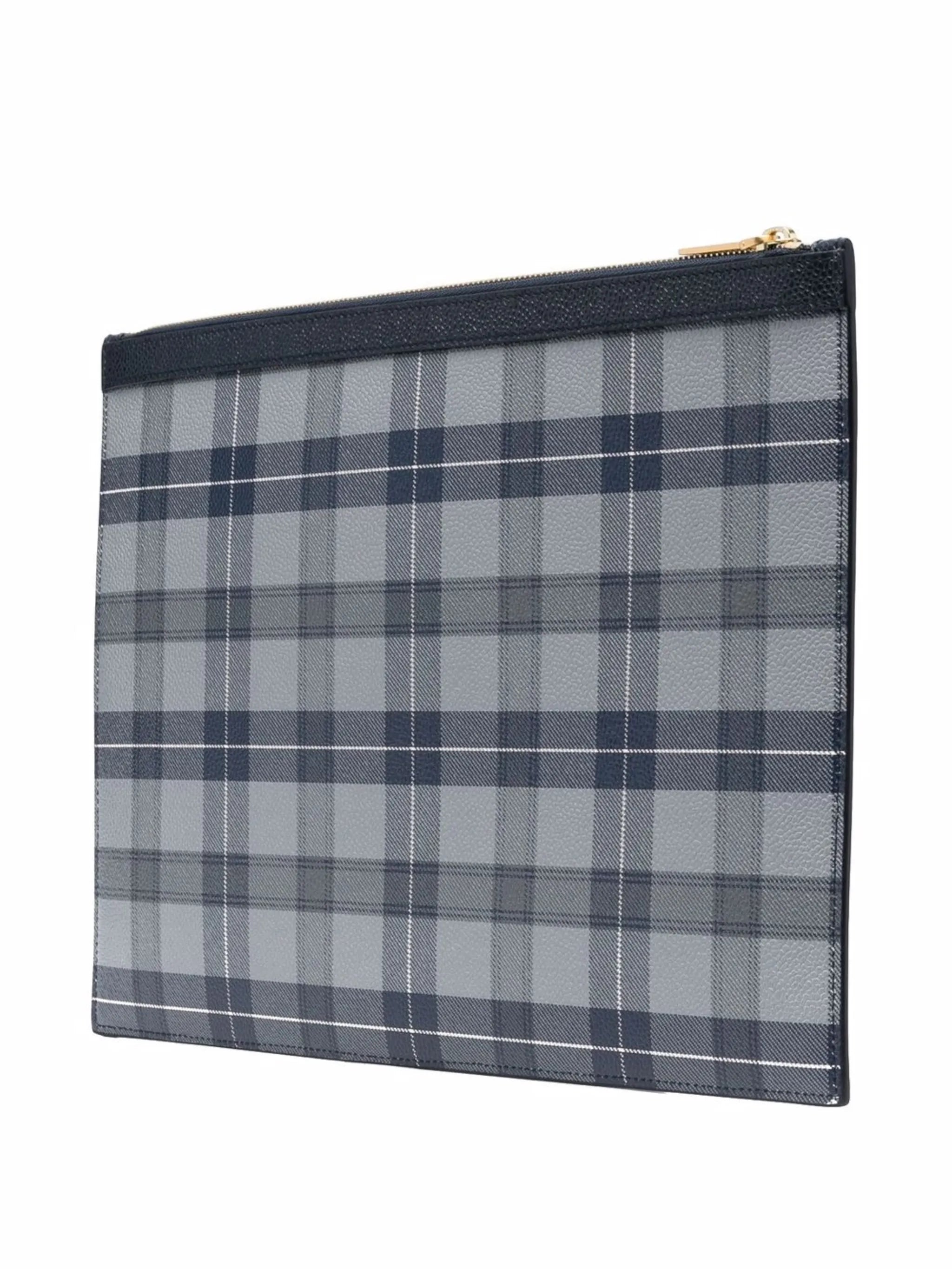 tartan-print medium document holder