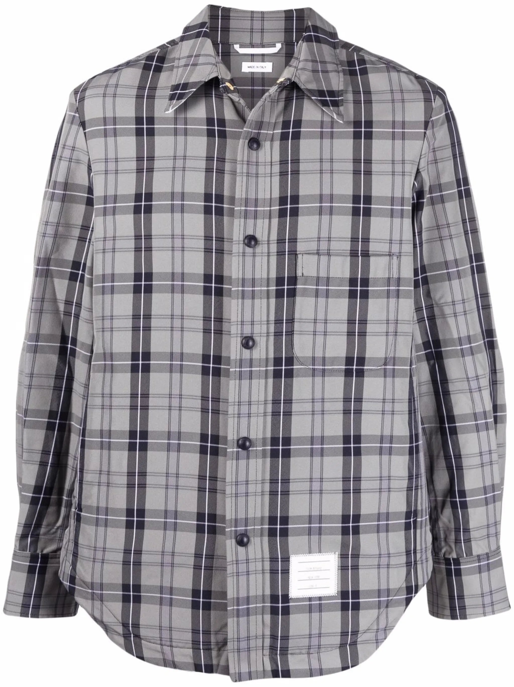 tartan print shirt jacket