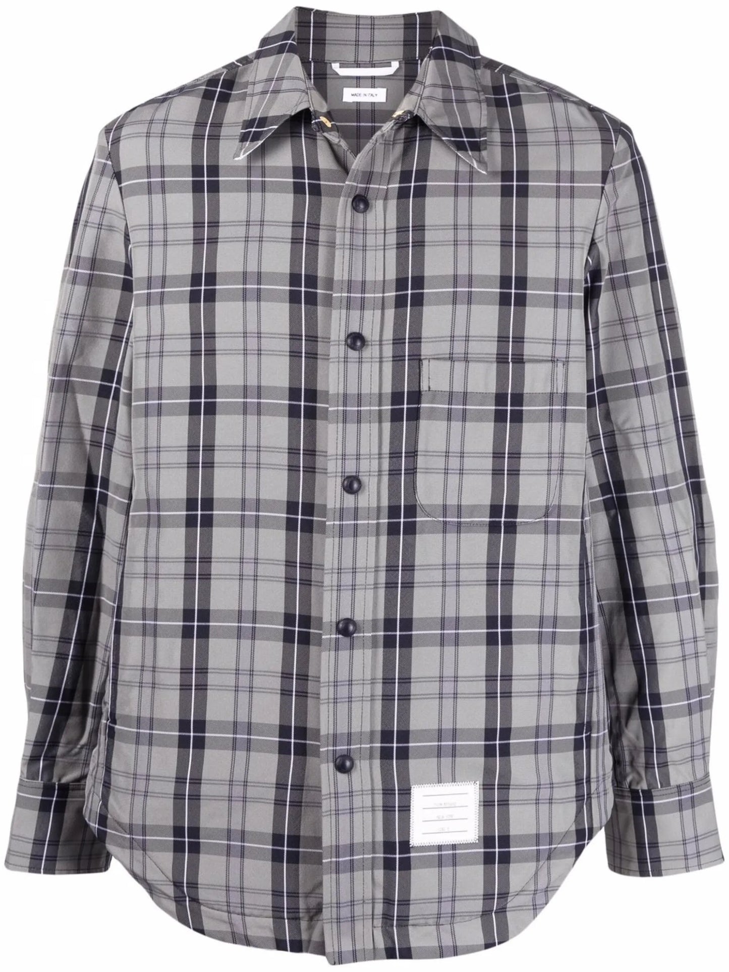 tartan print shirt jacket