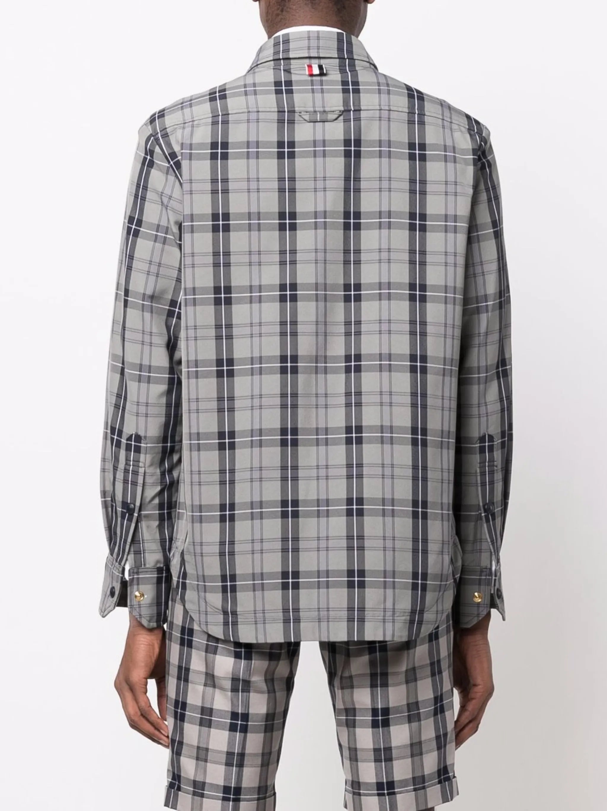 tartan print shirt jacket