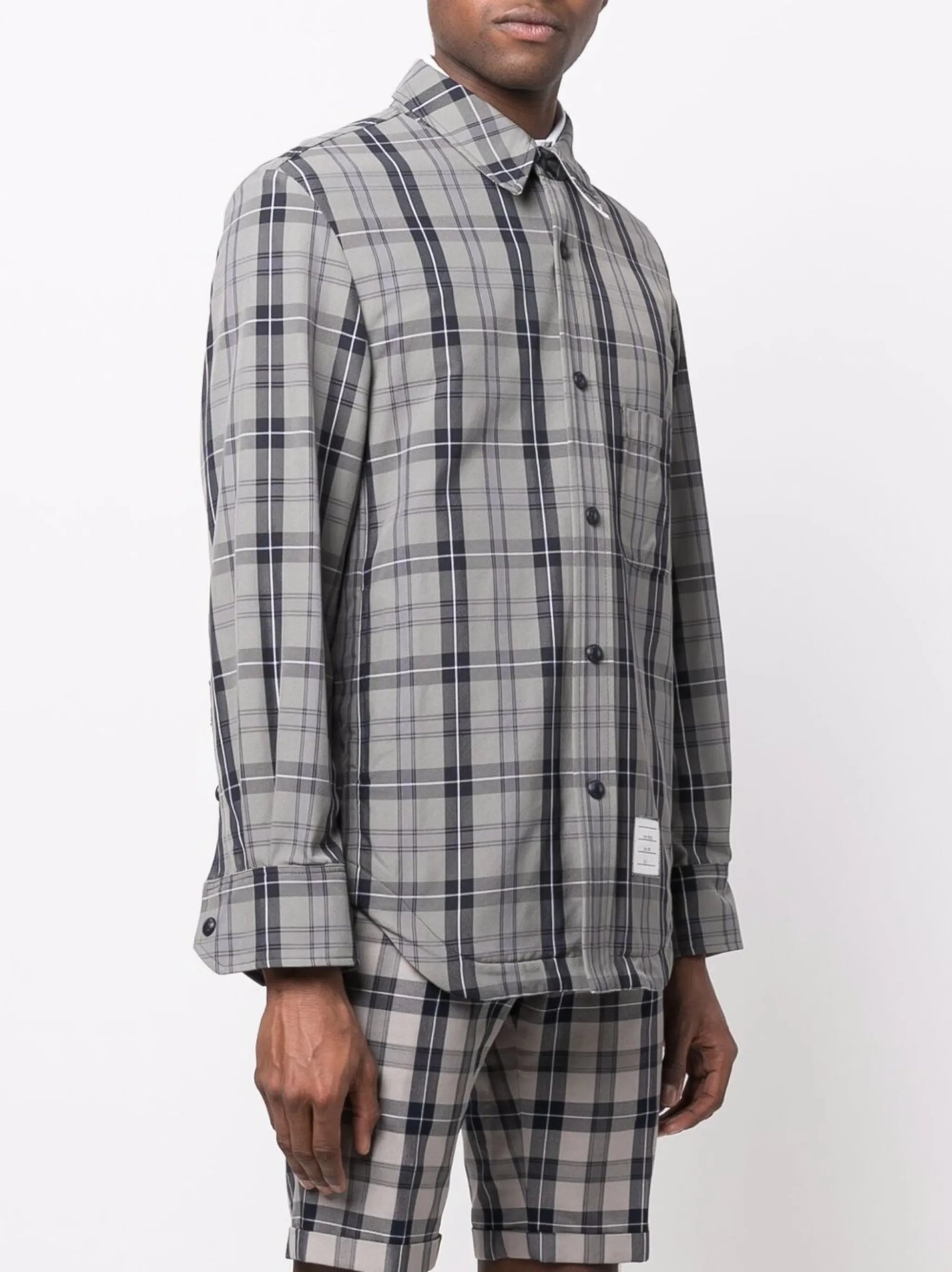 tartan print shirt jacket