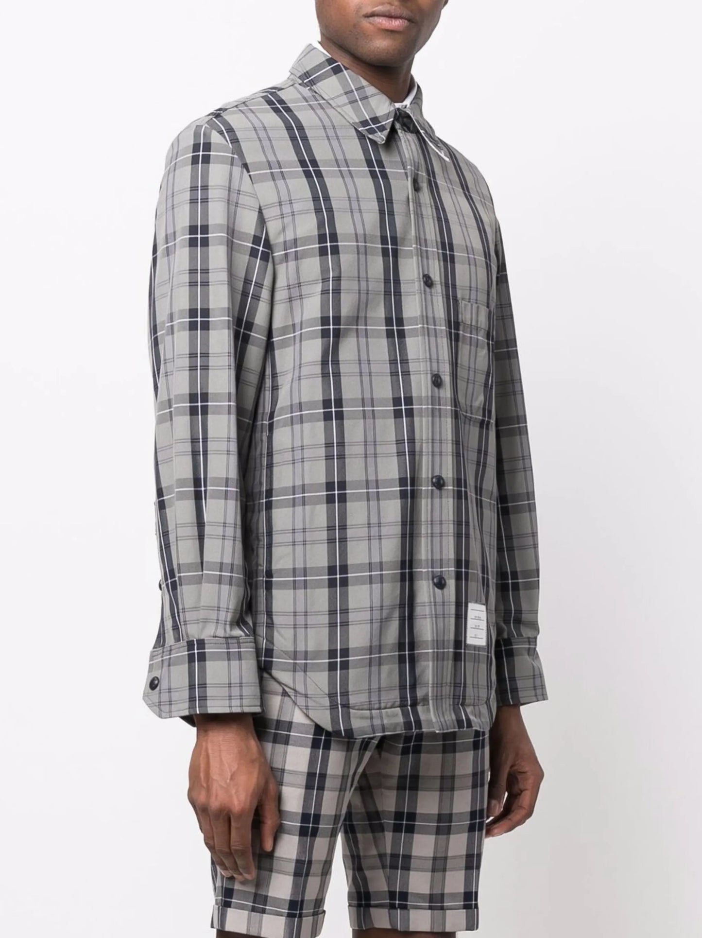 tartan print shirt jacket
