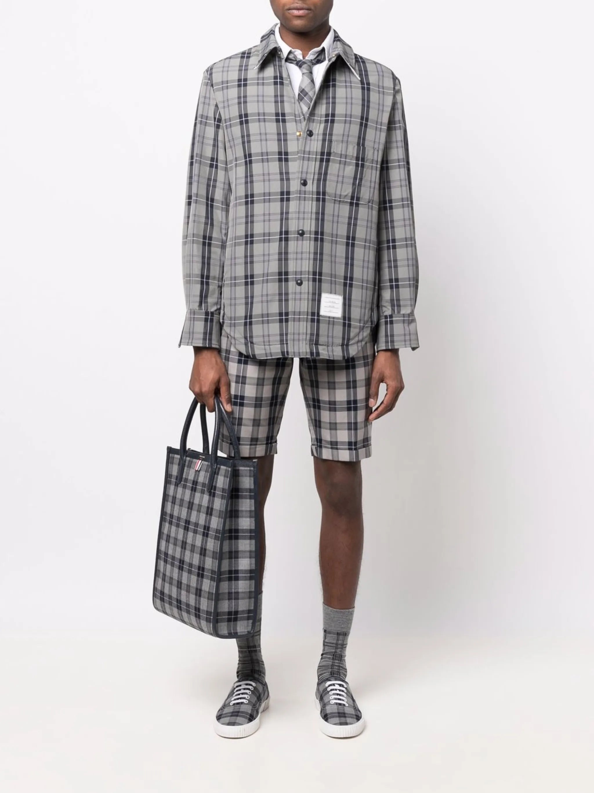 tartan print shirt jacket