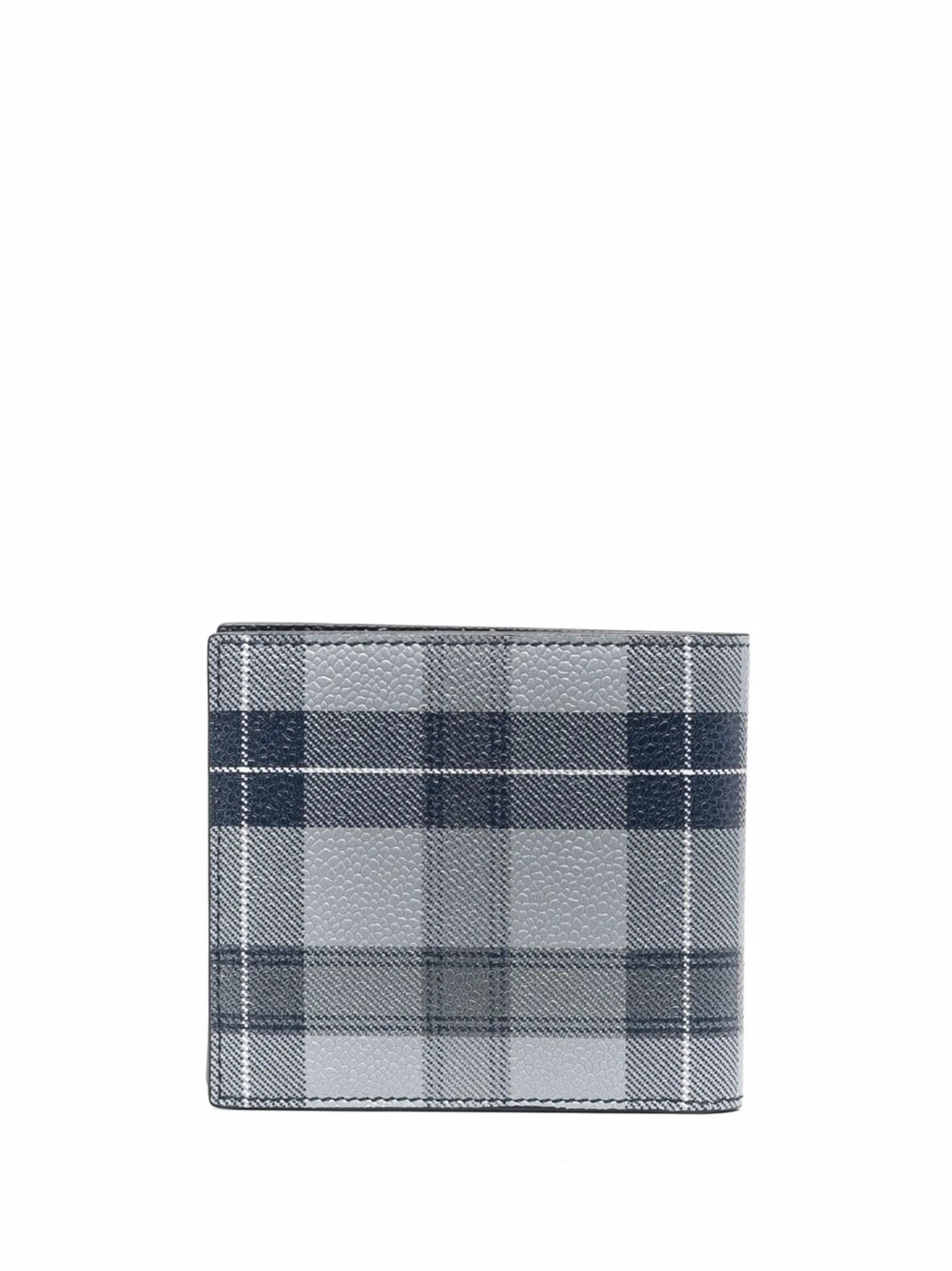 tartan check print wallet