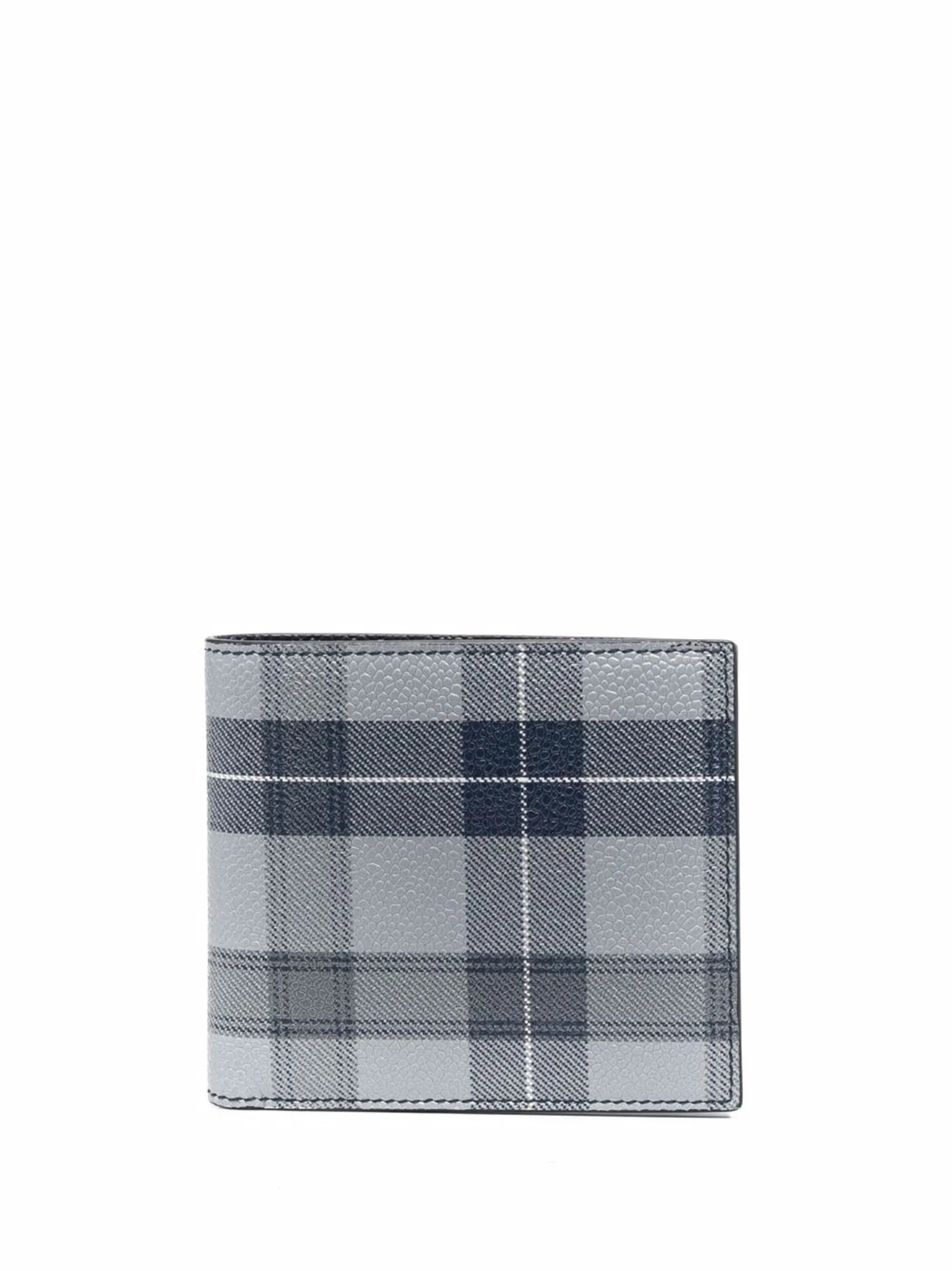 tartan check print wallet